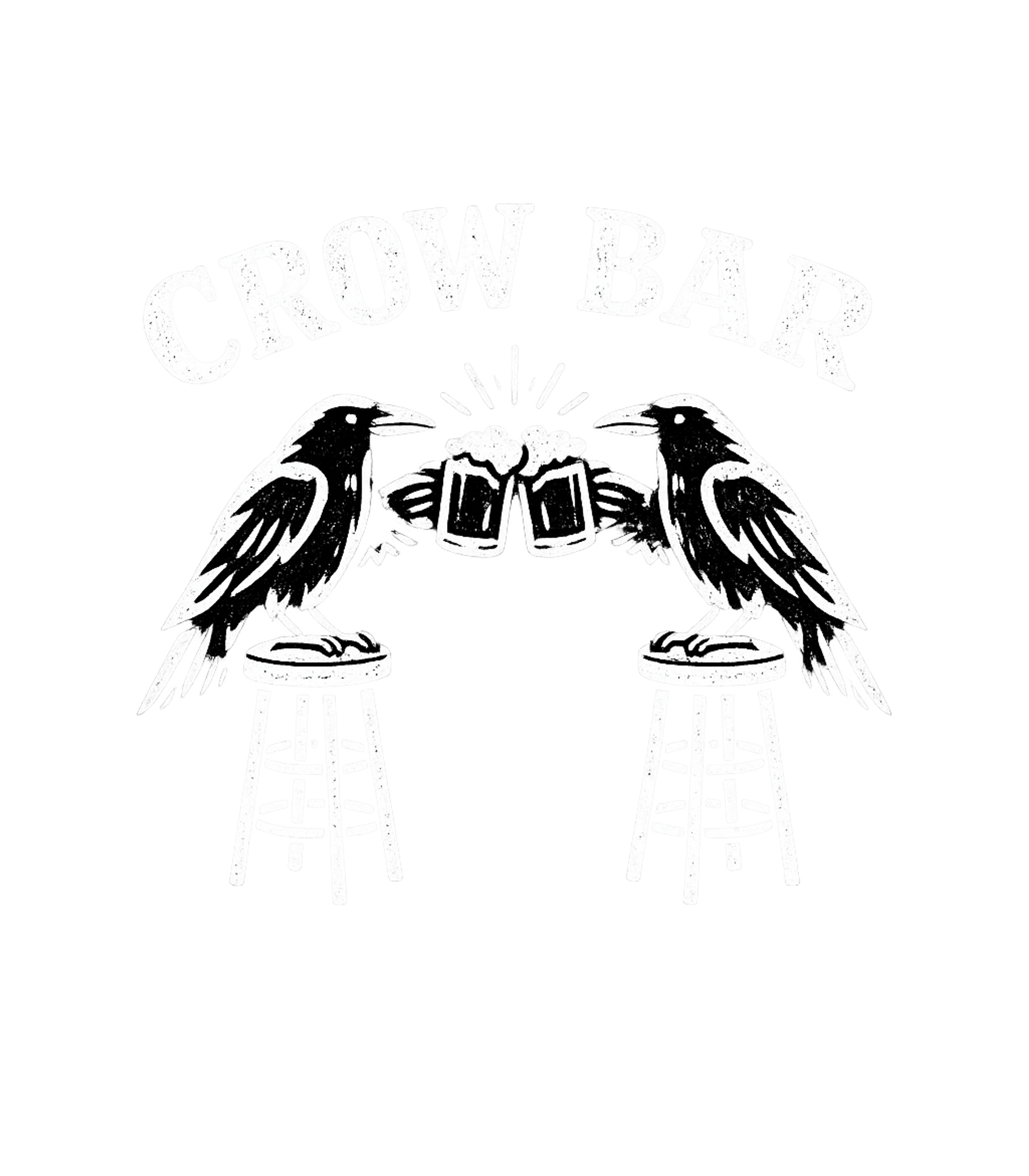 Crow Bar Cheers Dad Jokes Premium T-Shirt featuring This humorous graphic features two crows toasting beer mugs – designed by Geoff Brown @ SunFrog Crow Bar Cheers Dad Jokes Premium T-Shirt featuring This humorous graphic features two crows toasting beer mugs – designed by Geoff Brown @ SunFrog