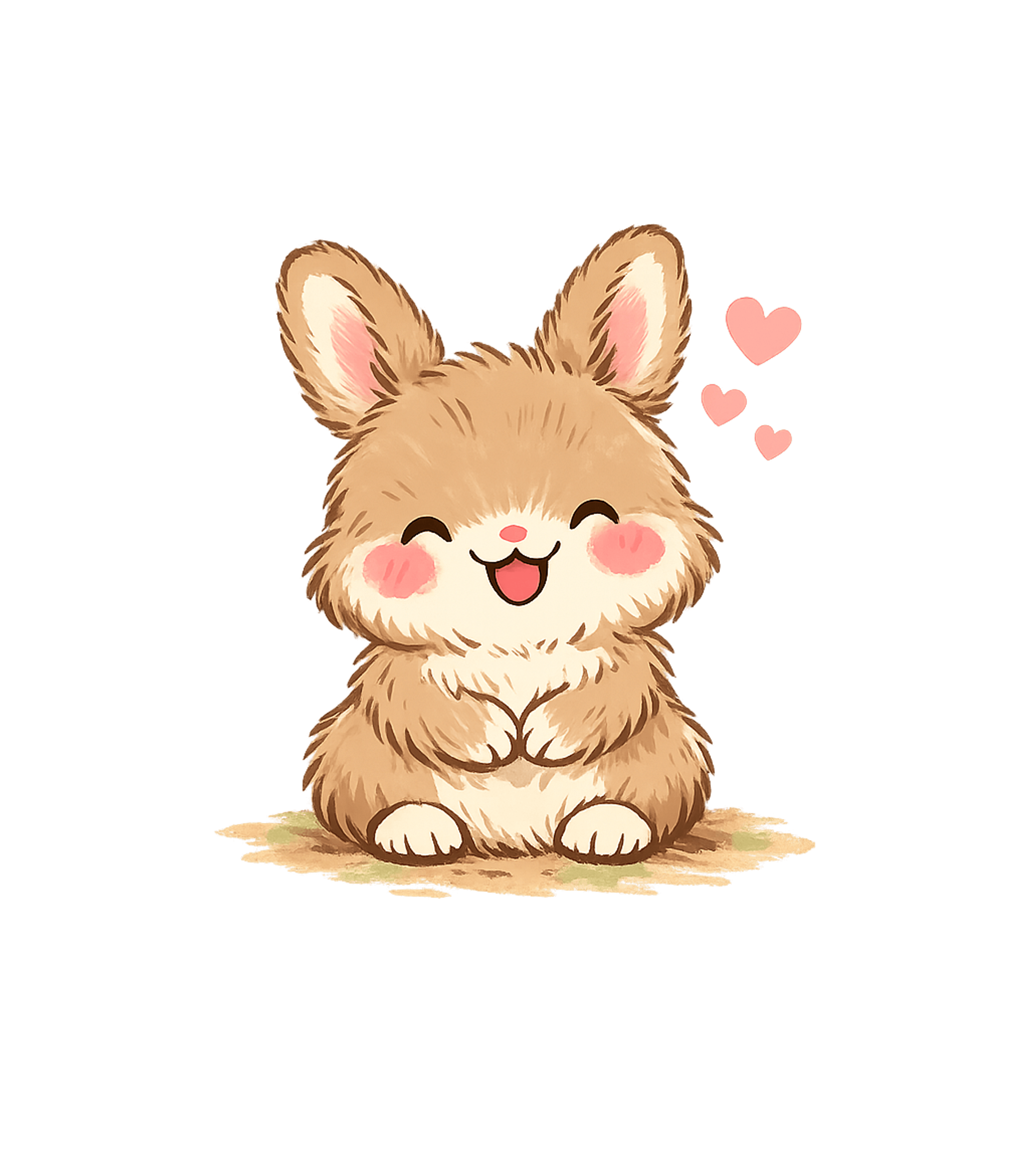 Cute Happy Bunny Wildlife Premium T-Shirt featuring An adorable fluffy bunny with rosy cheeks and floating heart – designed by Geoff Brown @ SunFrog Cute Happy Bunny Wildlife Premium T-Shirt featuring An adorable fluffy bunny with rosy cheeks and floating heart – designed by Geoff Brown @ SunFrog