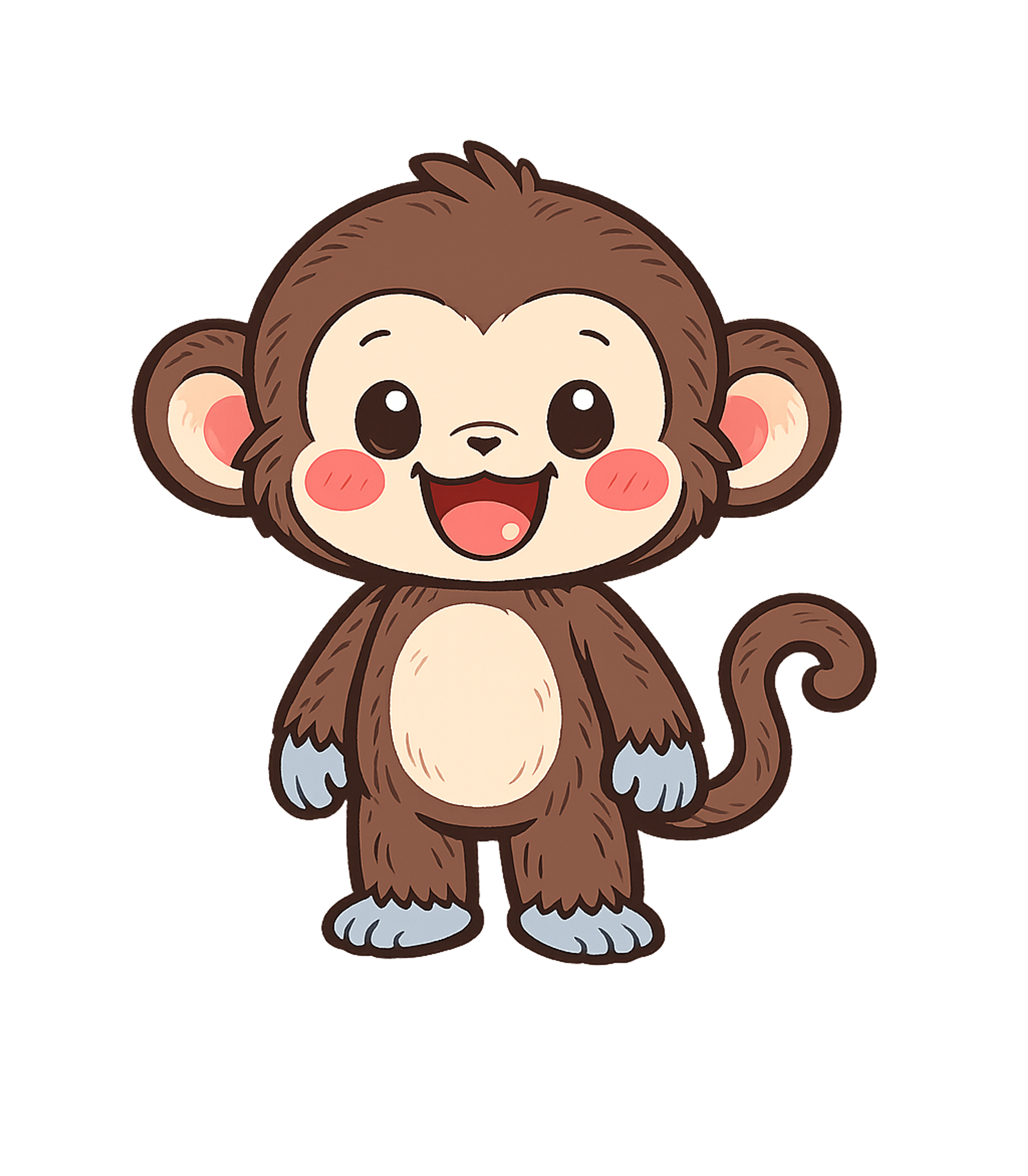 Cute Happy Monkey Wildlife Premium T-Shirt featuring This adorable graphic features a happy cartoon monkey with a – designed by Geoff Brown @ SunFrog Cute Happy Monkey Wildlife Premium T-Shirt featuring This adorable graphic features a happy cartoon monkey with a – designed by Geoff Brown @ SunFrog