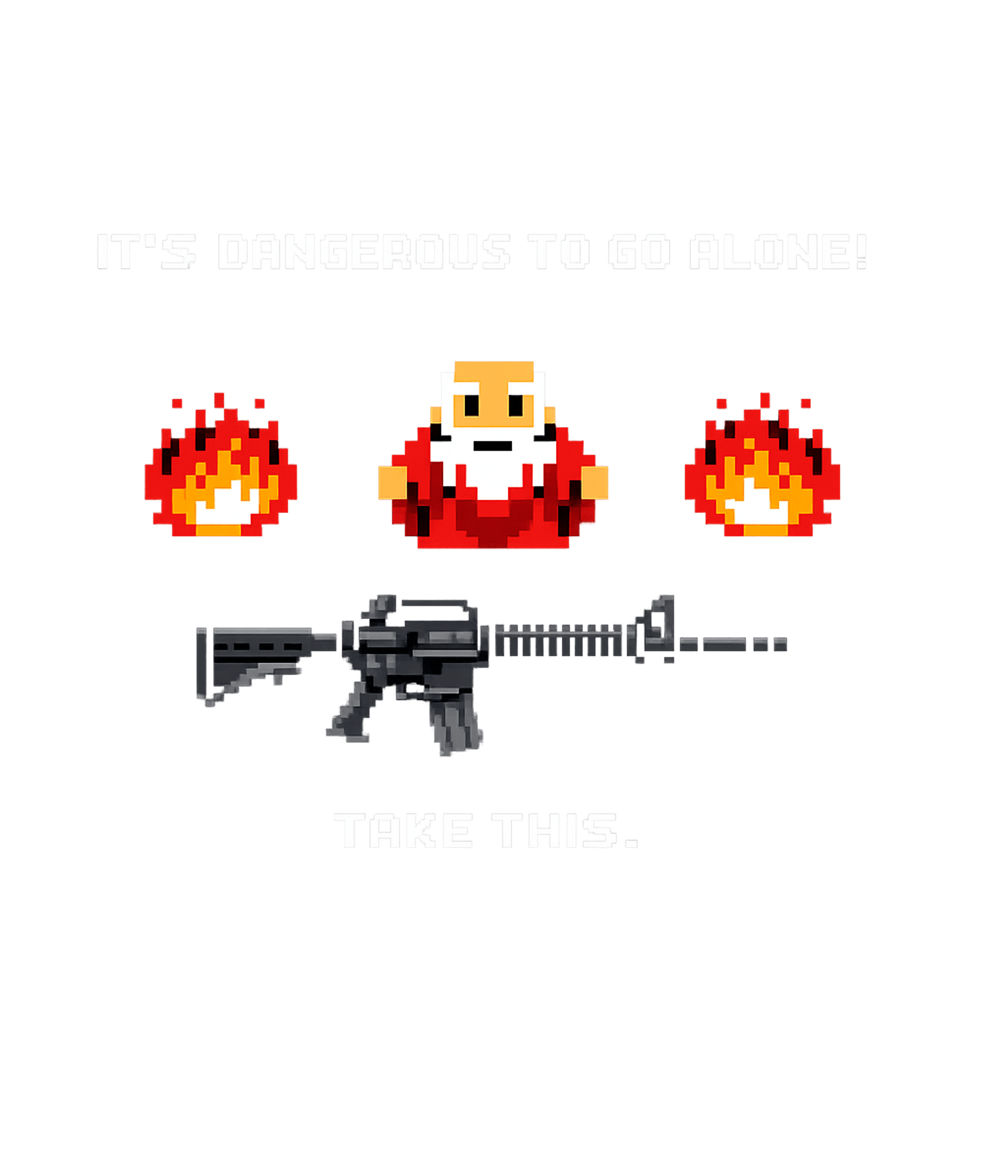 Dangerous Alone Take This Gaming Premium T-Shirt featuring Embrace a classic gaming reference with a modern, humorous t – designed by Geoff Brown @ SunFrog Dangerous Alone Take This Gaming Premium T-Shirt featuring Embrace a classic gaming reference with a modern, humorous t – designed by Geoff Brown @ SunFrog