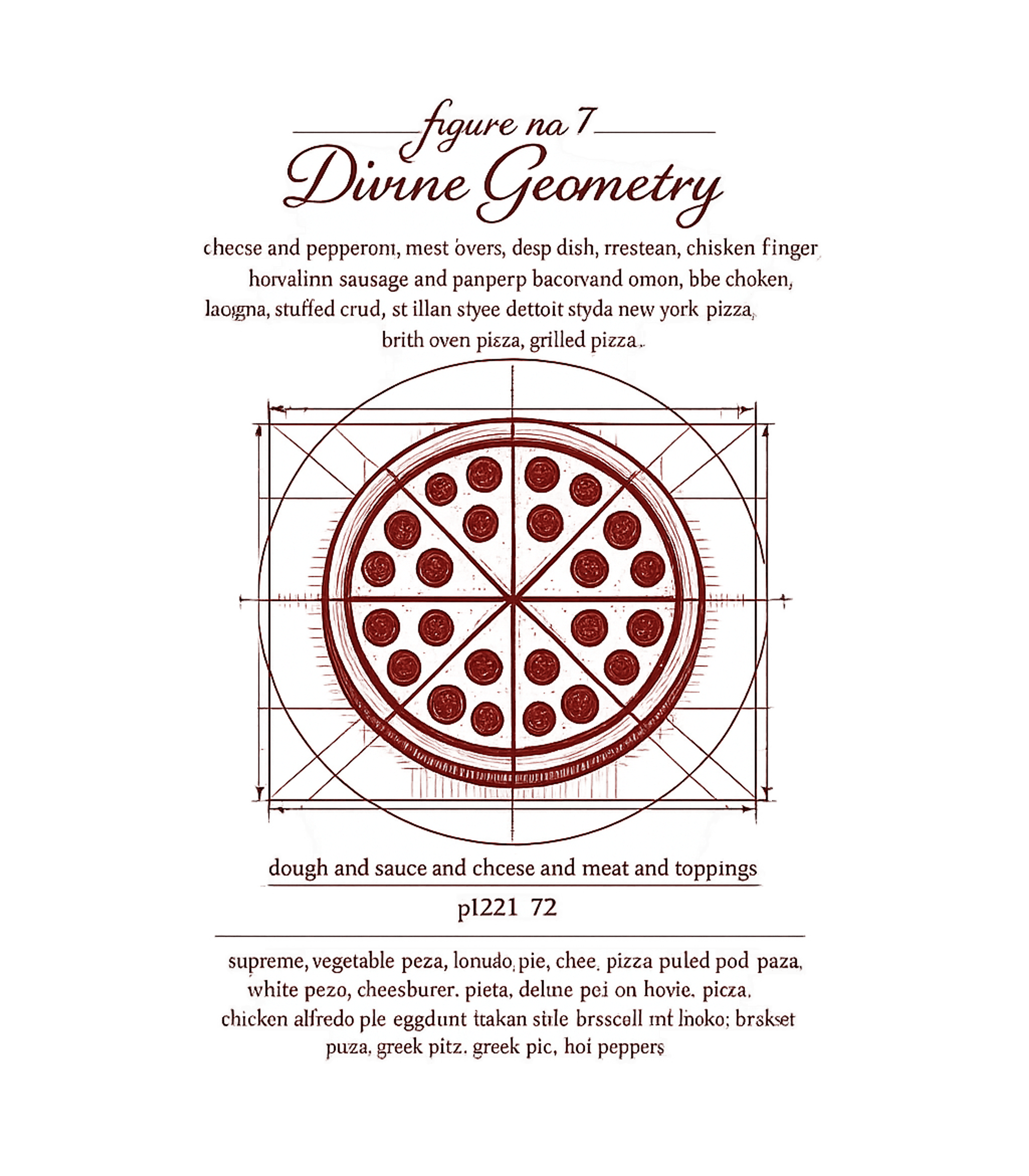 Divine Geometry Pizza Cooking / BBQ Premium T-Shirt featuring This unique graphic presents a delicious pizza through the l – designed by Geoff Brown @ SunFrog Divine Geometry Pizza Cooking / BBQ Premium T-Shirt featuring This unique graphic presents a delicious pizza through the l – designed by Geoff Brown @ SunFrog