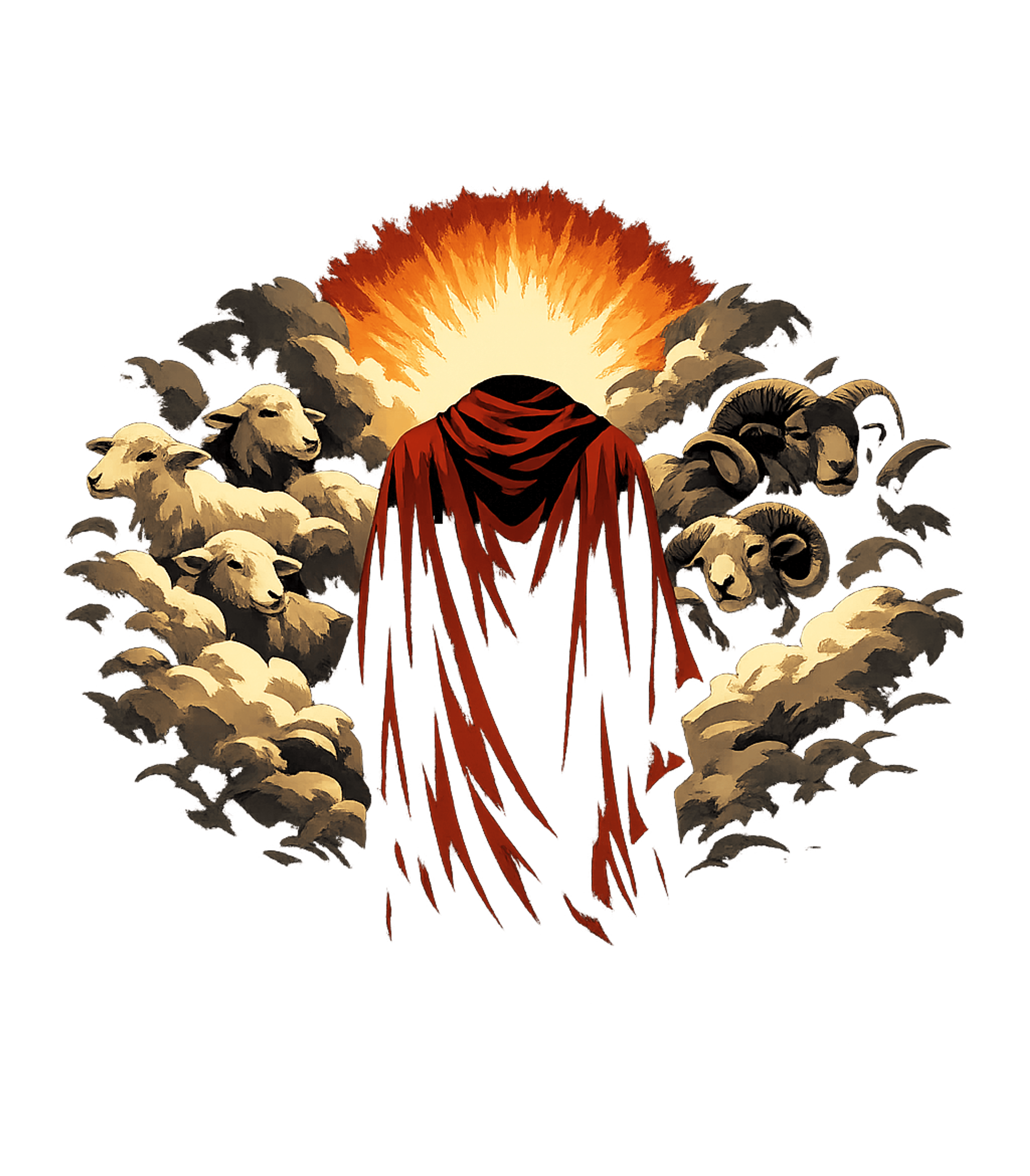 Divine Shepherd Leader Christian Faith Hooded Sweatshirt featuring This powerful artwork features a cloaked figure with a radia – designed by Geoff Brown @ SunFrog Divine Shepherd Leader Christian Faith Hooded Sweatshirt featuring This powerful artwork features a cloaked figure with a radia – designed by Geoff Brown @ SunFrog