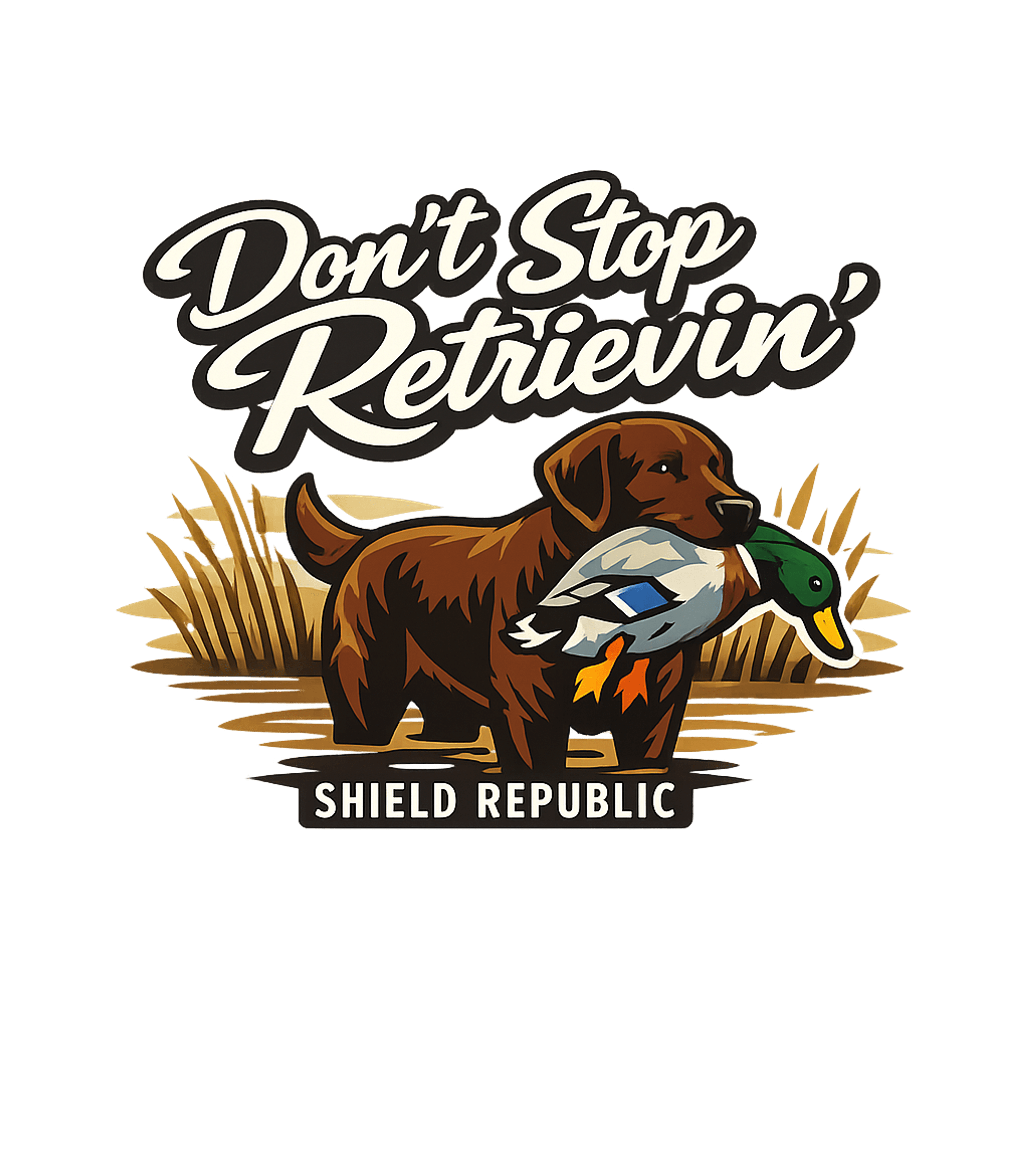 Don't Stop Retrievin' Hunting Hooded Sweatshirt featuring Show your love for dedicated hunting dogs with this fun grap – designed by Geoff Brown @ SunFrog Don't Stop Retrievin' Hunting Hooded Sweatshirt featuring Show your love for dedicated hunting dogs with this fun grap – designed by Geoff Brown @ SunFrog