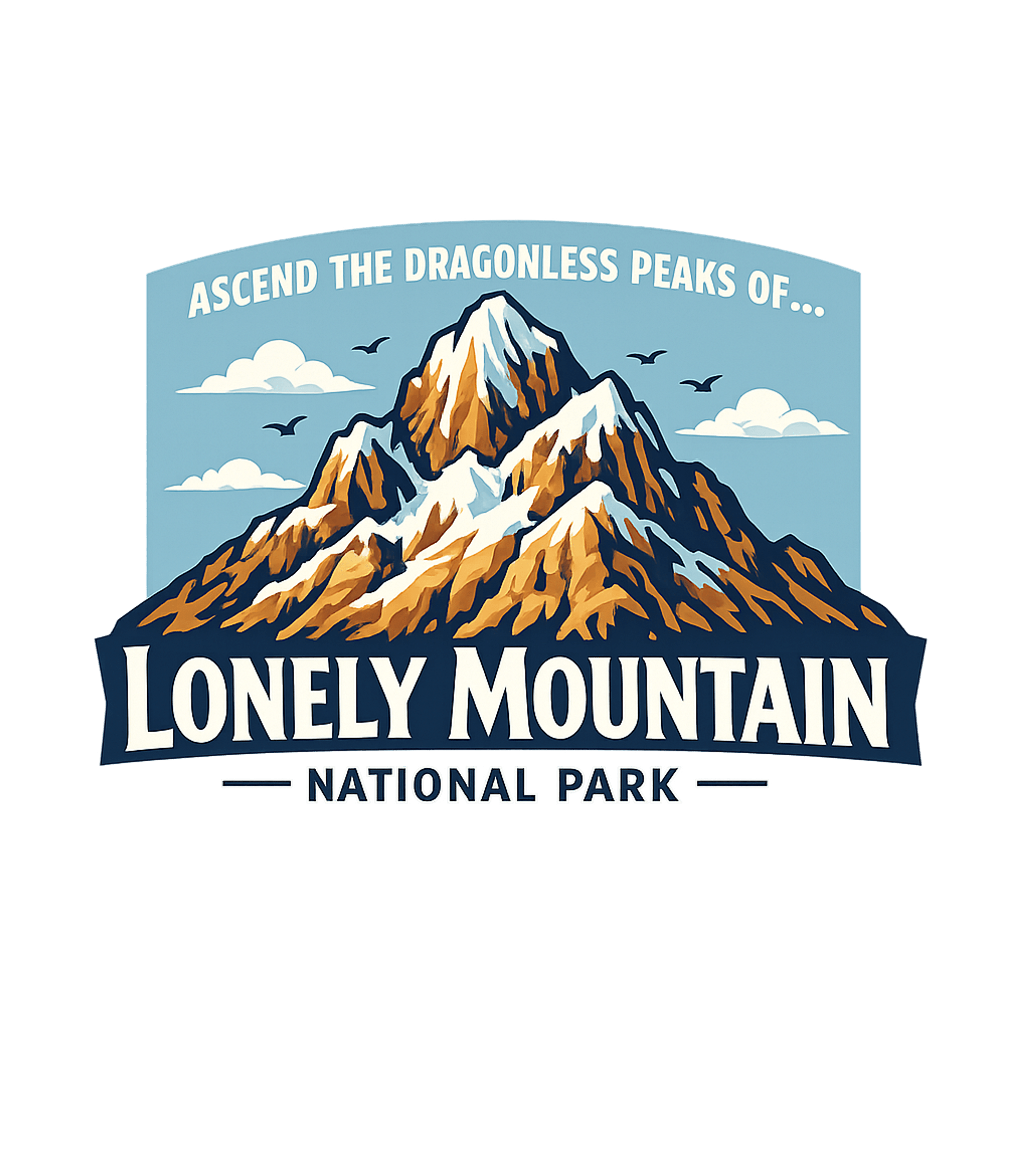 Dragonless Peaks Ascend Hiking Premium T-Shirt featuring Explore the majestic "Lonely Mountain National Park" with th – designed by Geoff Brown @ SunFrog Dragonless Peaks Ascend Hiking Premium T-Shirt featuring Explore the majestic "Lonely Mountain National Park" with th – designed by Geoff Brown @ SunFrog