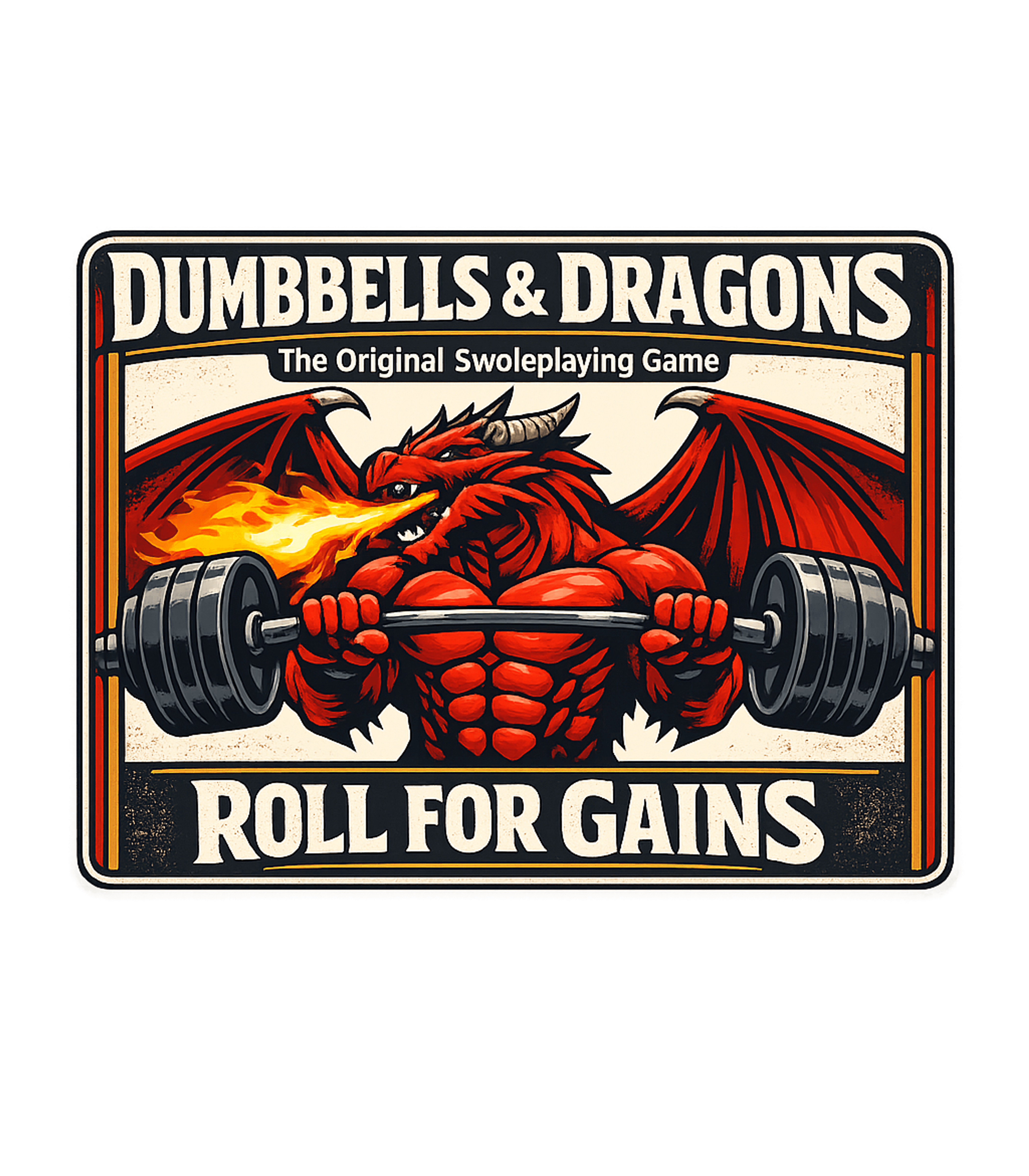 Dumbbells & Dragons Gaming Crewneck Sweatshirt featuring This artwork brilliantly merges the worlds of fantasy role-p – designed by Geoff Brown @ SunFrog Dumbbells & Dragons Gaming Crewneck Sweatshirt featuring This artwork brilliantly merges the worlds of fantasy role-p – designed by Geoff Brown @ SunFrog
