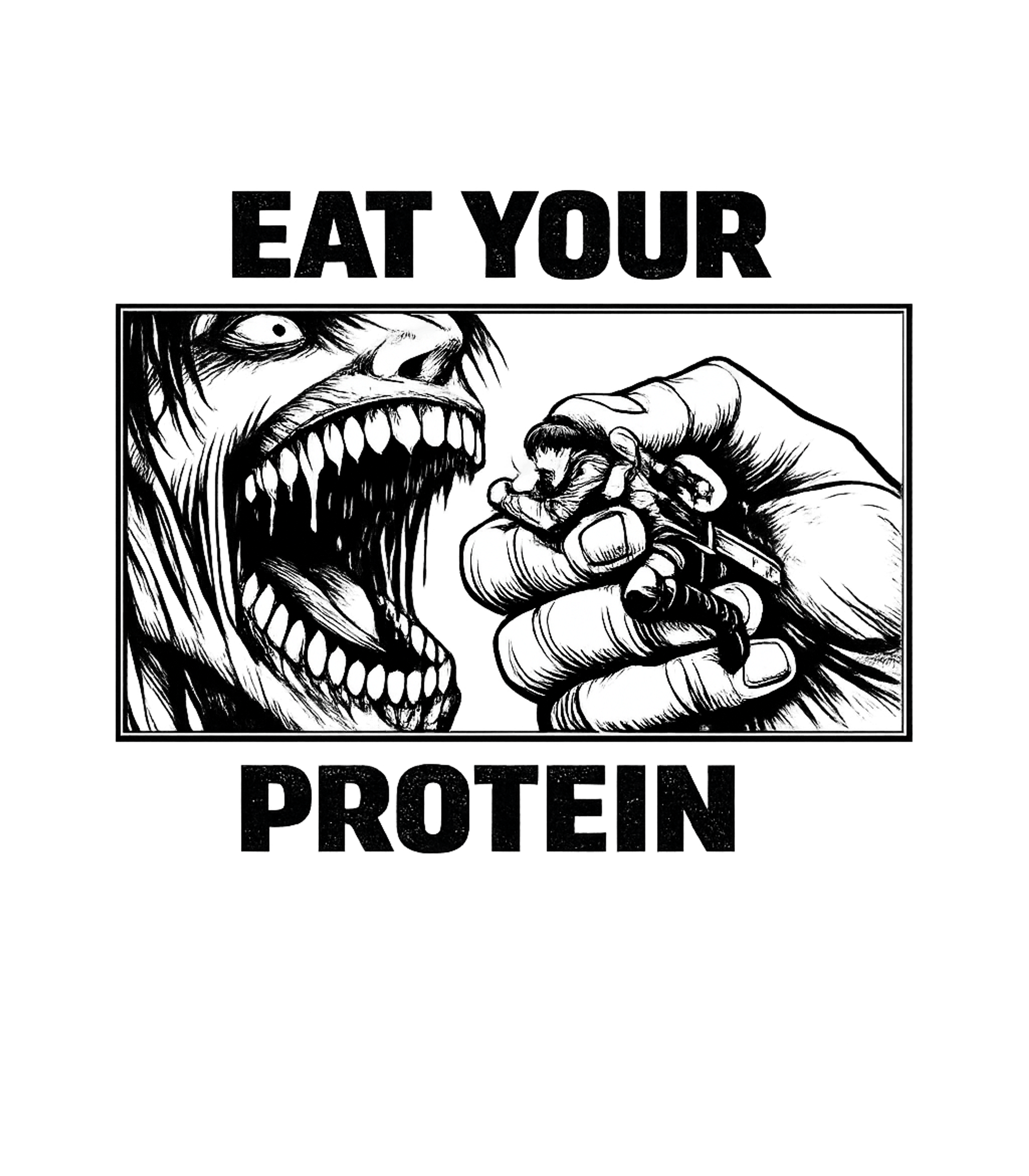 Eat Your Protein Fitness Hooded Sweatshirt featuring Unleash your inner beast with this powerful black and white – designed by Geoff Brown @ SunFrog Eat Your Protein Fitness Hooded Sweatshirt featuring Unleash your inner beast with this powerful black and white – designed by Geoff Brown @ SunFrog