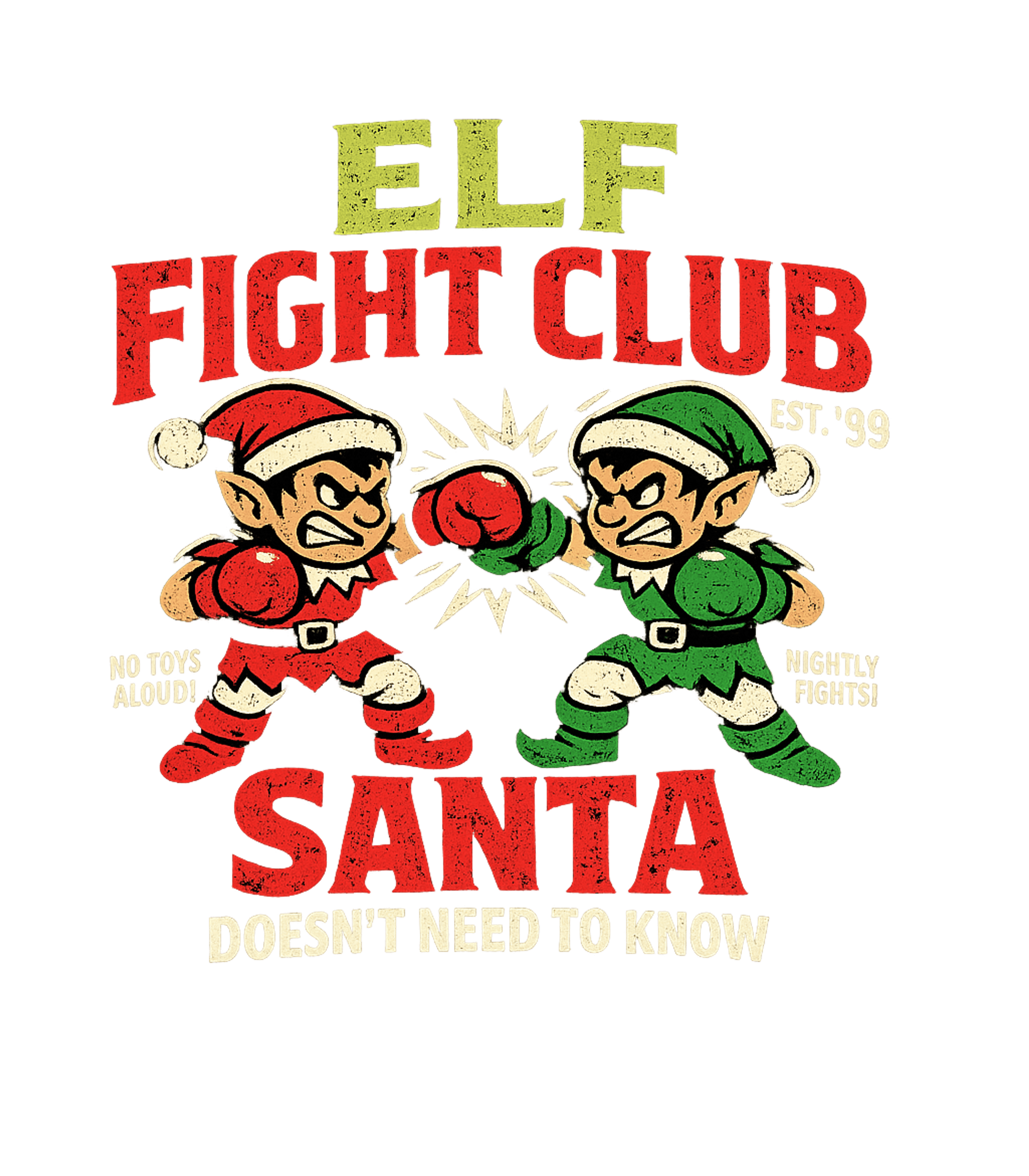 Elf Fight Club Men's T Shirt Graphic Premium T-Shirt featuring Generated via Design Mixer – designed by Geoff Brown @ SunFrog Elf Fight Club Men's T Shirt Graphic Premium T-Shirt featuring Generated via Design Mixer – designed by Geoff Brown @ SunFrog