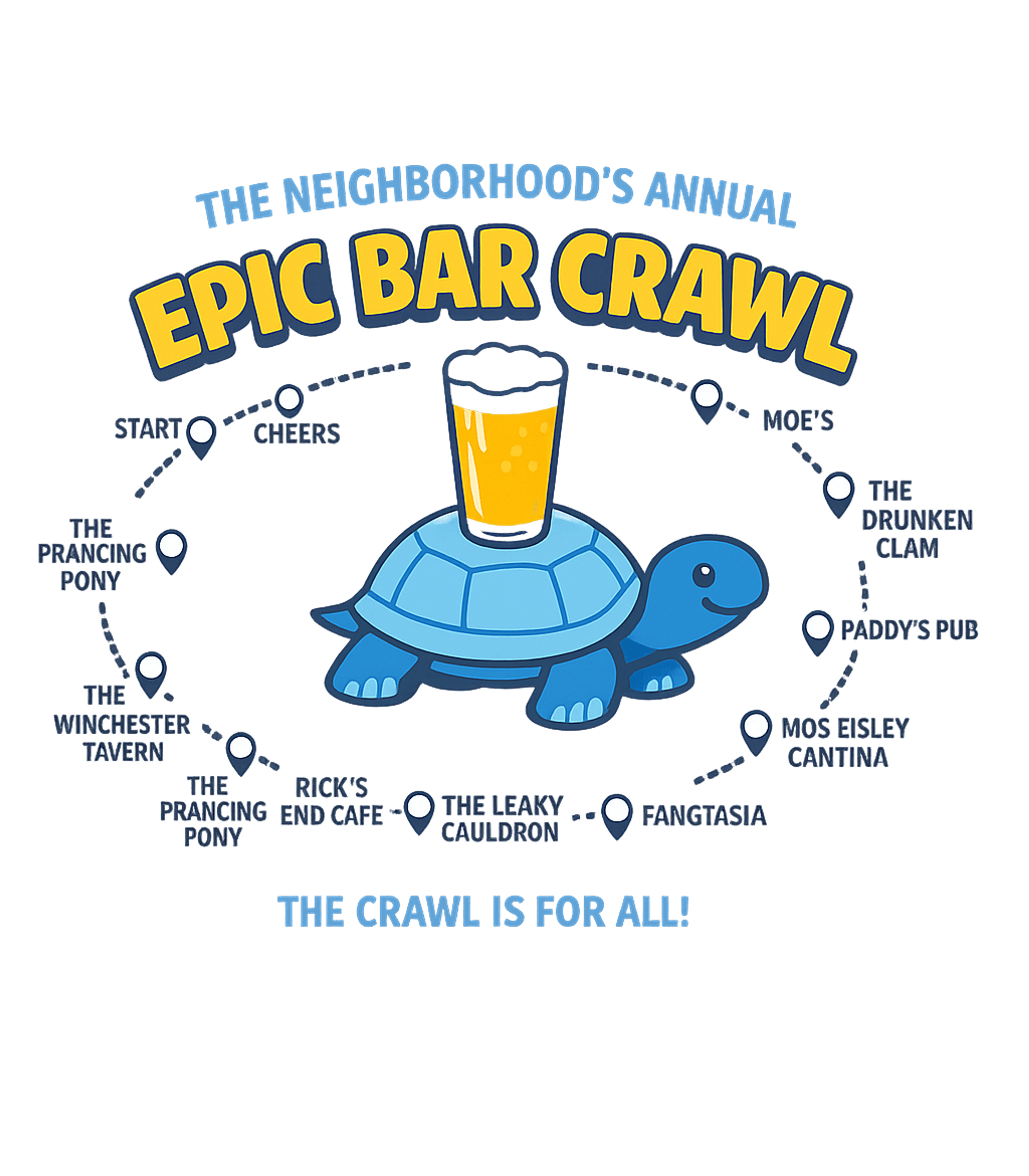 Epic Bar Crawl Turtle Meme Humor Crewneck Sweatshirt featuring This fun graphic tee celebrates the ultimate neighborhood ba – designed by Geoff Brown @ SunFrog Epic Bar Crawl Turtle Meme Humor Crewneck Sweatshirt featuring This fun graphic tee celebrates the ultimate neighborhood ba – designed by Geoff Brown @ SunFrog