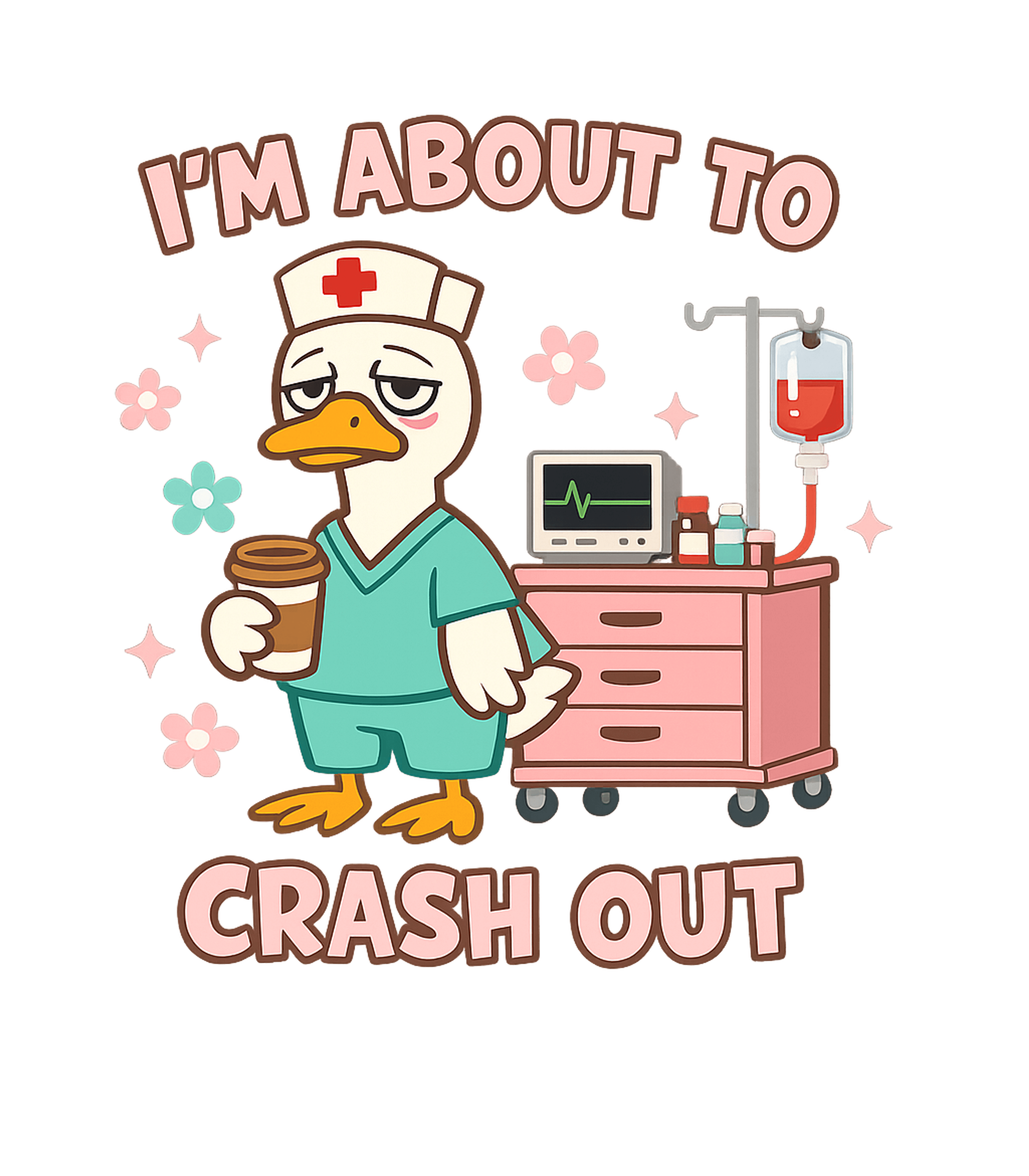 Exhausted Nurse Duck Nurse Hooded Sweatshirt featuring This cute and humorous graphic features a tired nurse duck r – designed by Geoff Brown @ SunFrog Exhausted Nurse Duck Nurse Hooded Sweatshirt featuring This cute and humorous graphic features a tired nurse duck r – designed by Geoff Brown @ SunFrog