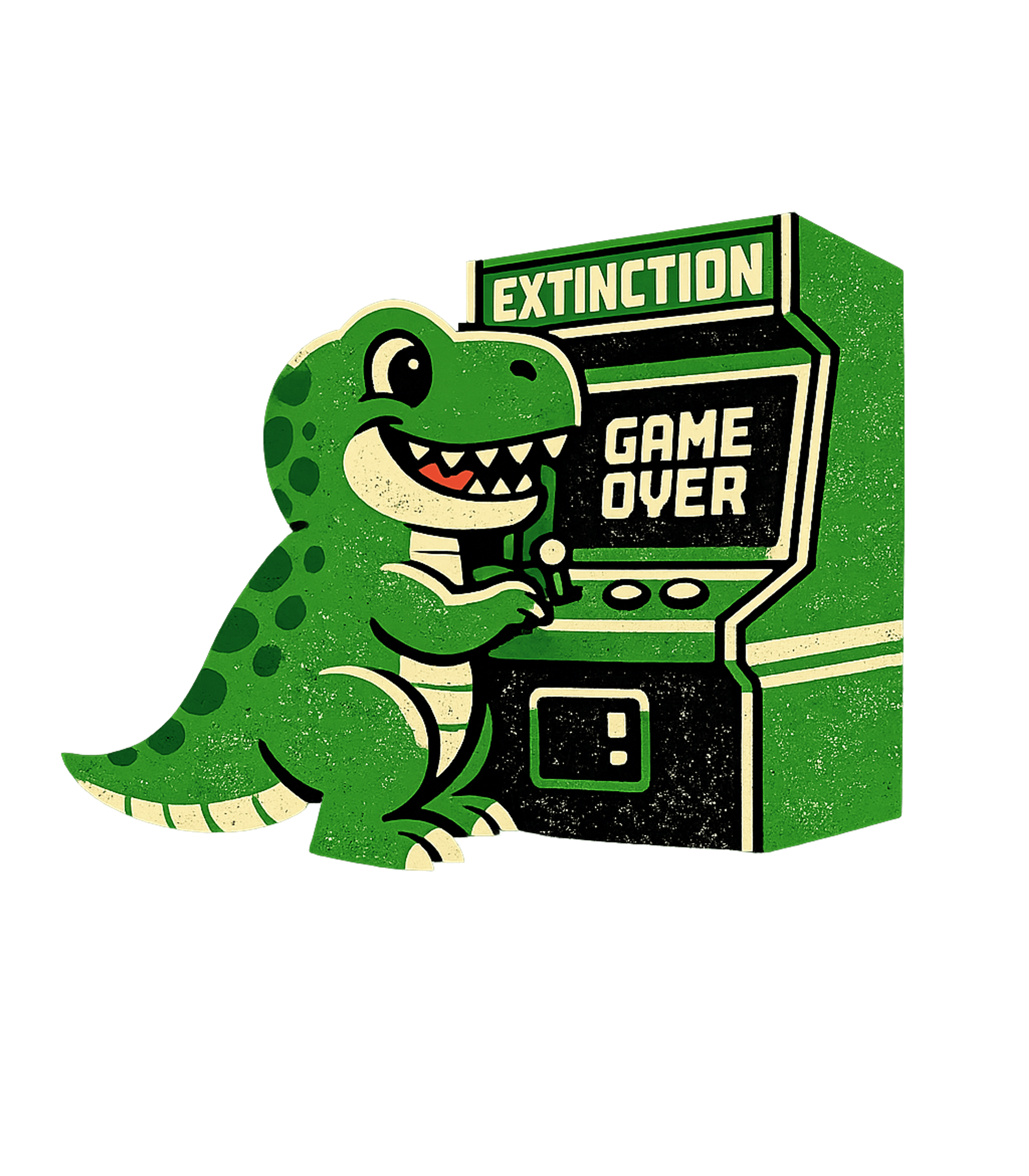 Extinction Game Over Gaming Premium T-Shirt featuring Step into the past with this playful graphic featuring a hap – designed by Geoff Brown @ SunFrog Extinction Game Over Gaming Premium T-Shirt featuring Step into the past with this playful graphic featuring a hap – designed by Geoff Brown @ SunFrog