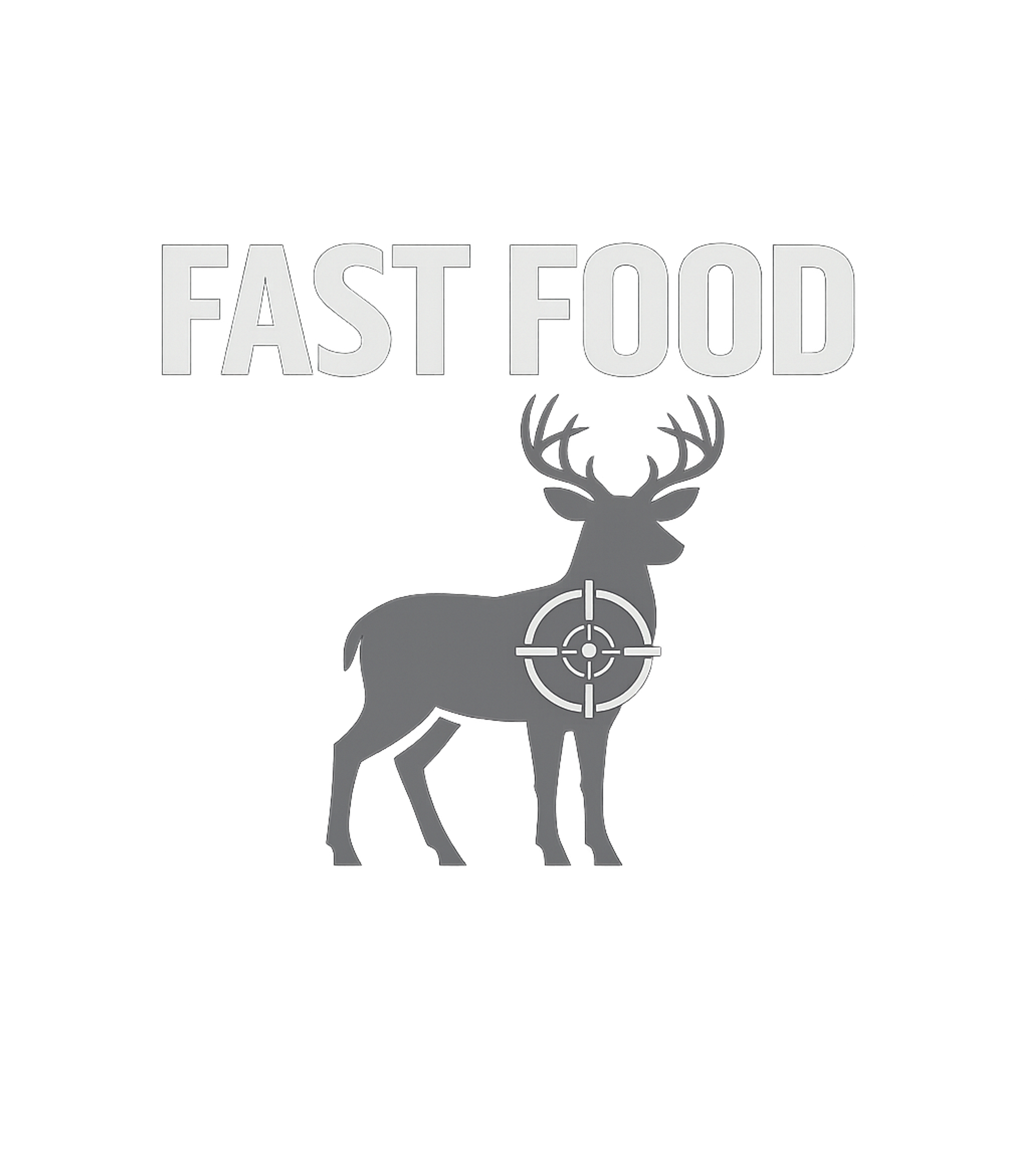 Fast Food Hunter Hunting Premium T-Shirt featuring This graphic tee playfully labels a deer with a target as "F – designed by Geoff Brown @ SunFrog Fast Food Hunter Hunting Premium T-Shirt featuring This graphic tee playfully labels a deer with a target as "F – designed by Geoff Brown @ SunFrog