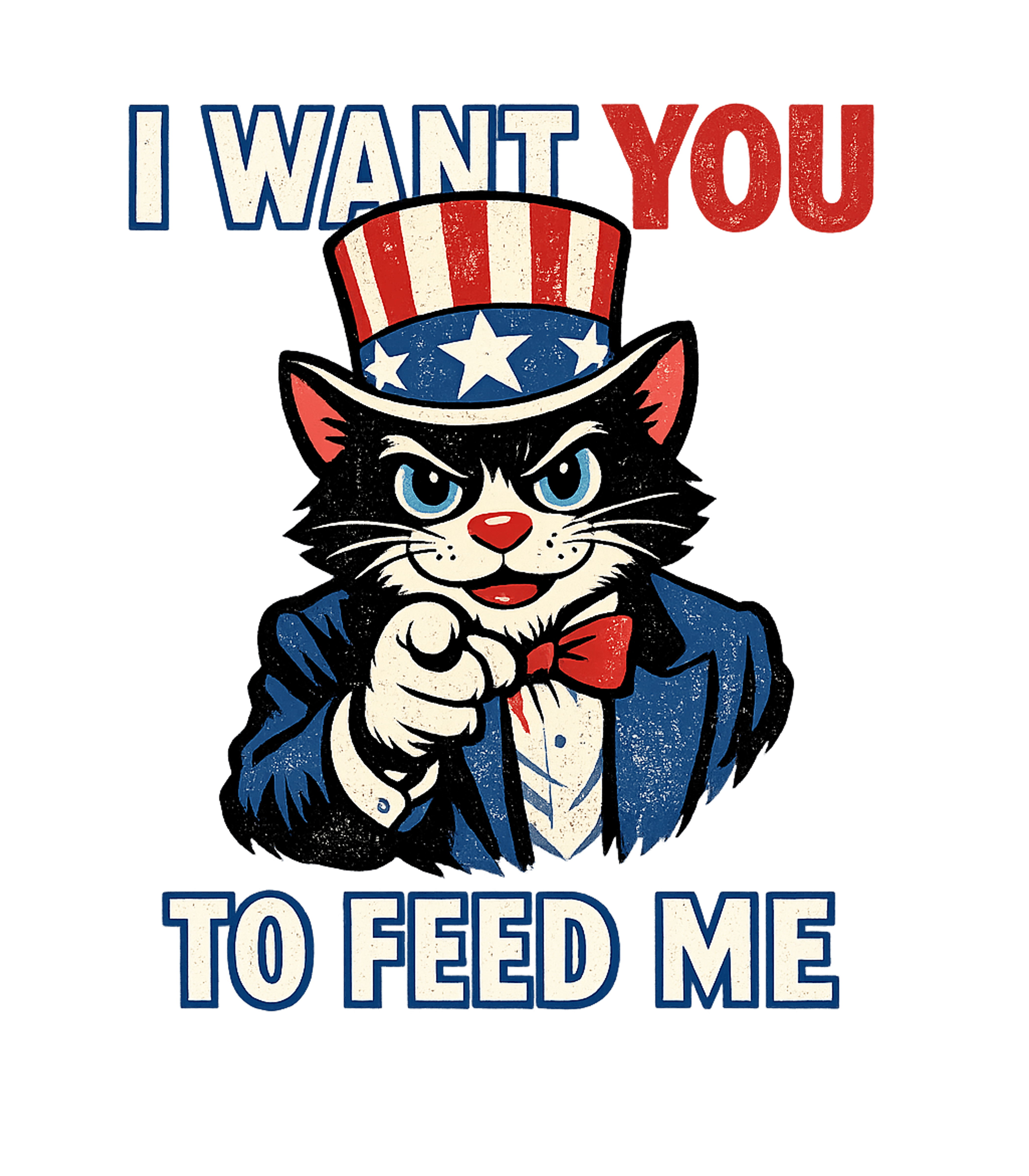 Feed Me Cat Sam Cats Premium T-Shirt featuring This humorous tee features a patriotic cat parodying Uncle S – designed by Geoff Brown @ SunFrog Feed Me Cat Sam Cats Premium T-Shirt featuring This humorous tee features a patriotic cat parodying Uncle S – designed by Geoff Brown @ SunFrog