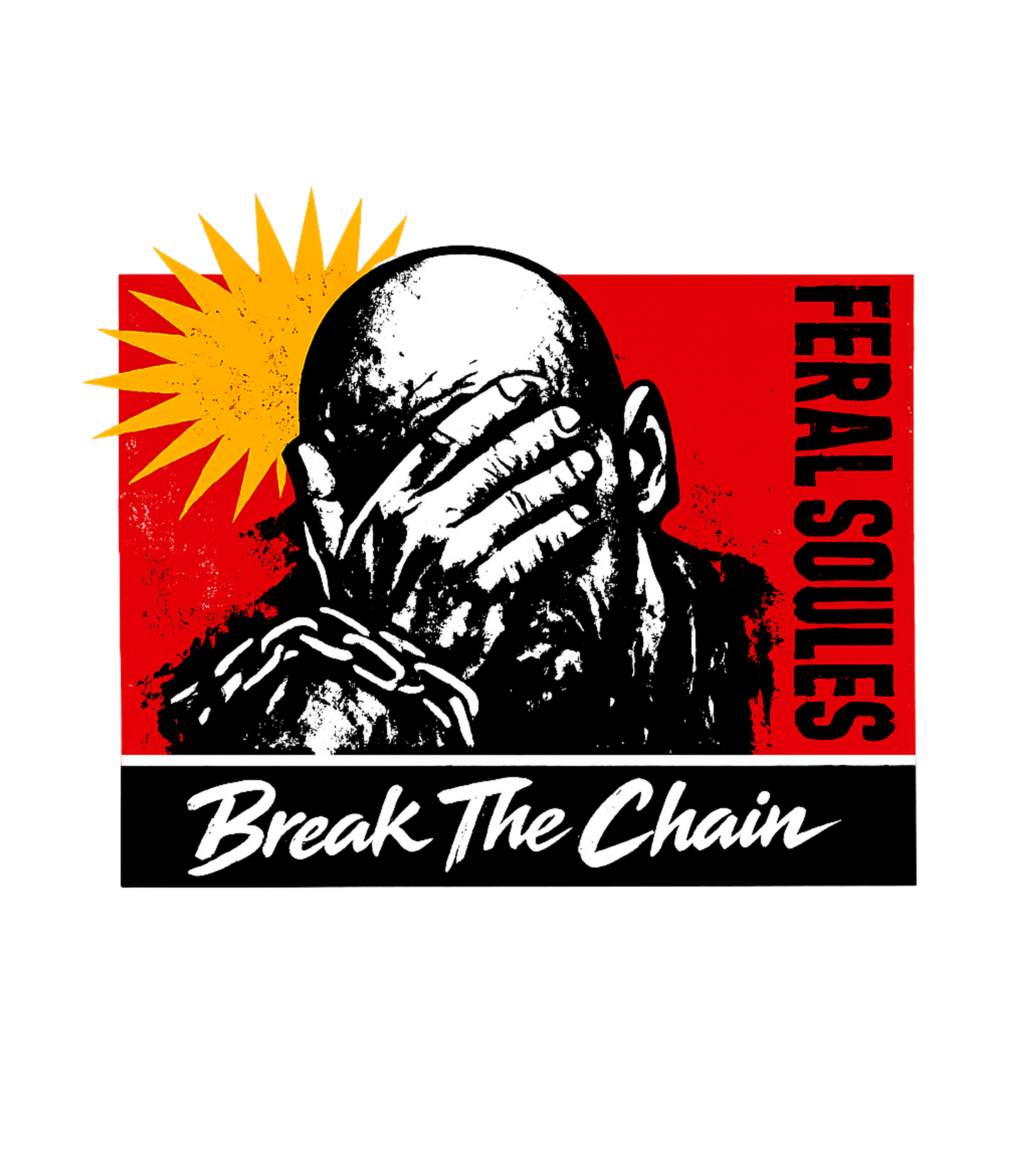 Feral Souls Break Chain Freedom / Constitution Premium T-Shirt featuring This powerful graphic features a distressed man breaking fre – designed by Geoff Brown @ SunFrog Feral Souls Break Chain Freedom / Constitution Premium T-Shirt featuring This powerful graphic features a distressed man breaking fre – designed by Geoff Brown @ SunFrog