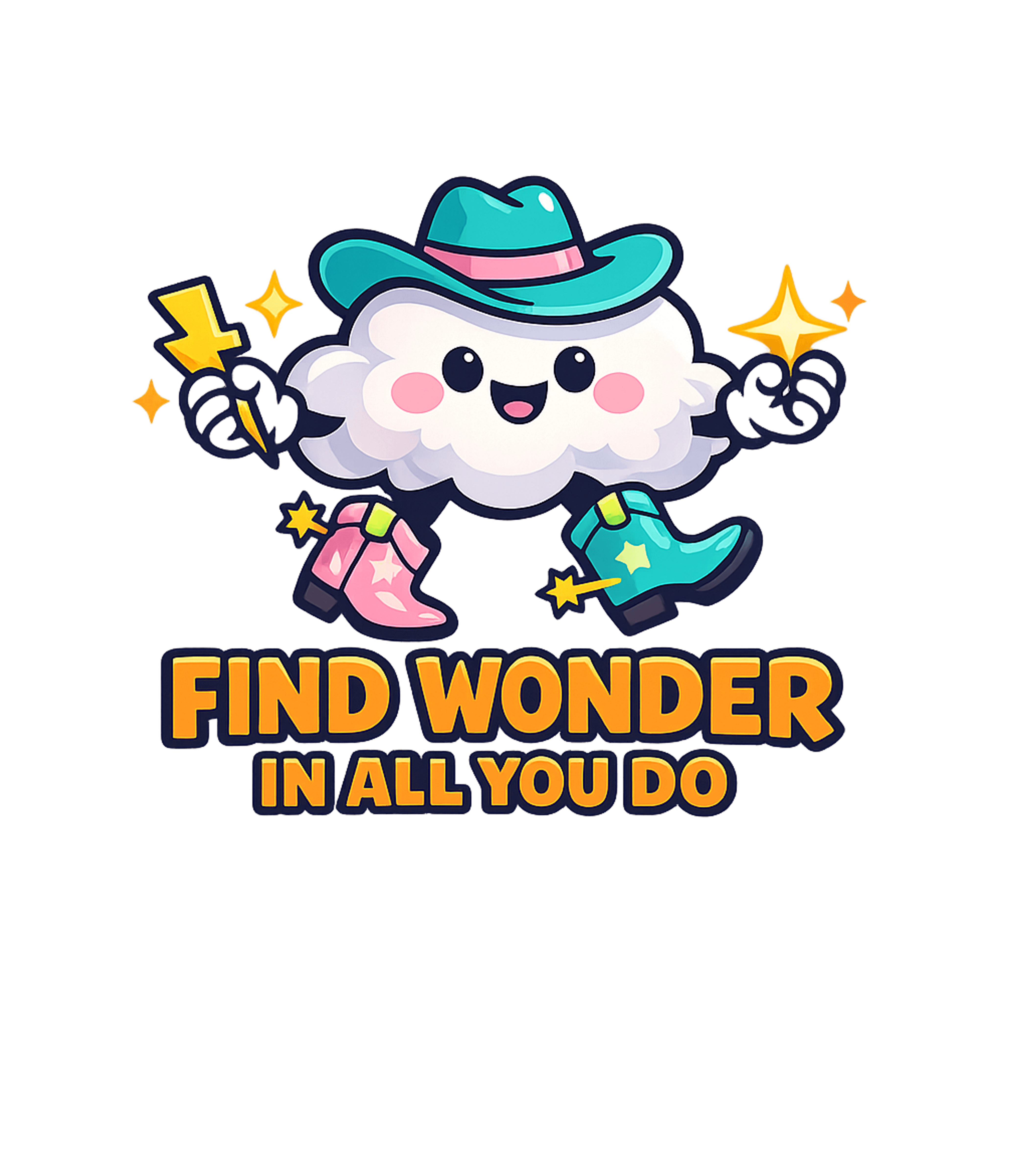 Find Wonder Everyday Inspirational Messages Premium T-Shirt featuring Embrace joy with this adorable cartoon cloud wearing a cowbo – designed by Geoff Brown @ SunFrog Find Wonder Everyday Inspirational Messages Premium T-Shirt featuring Embrace joy with this adorable cartoon cloud wearing a cowbo – designed by Geoff Brown @ SunFrog