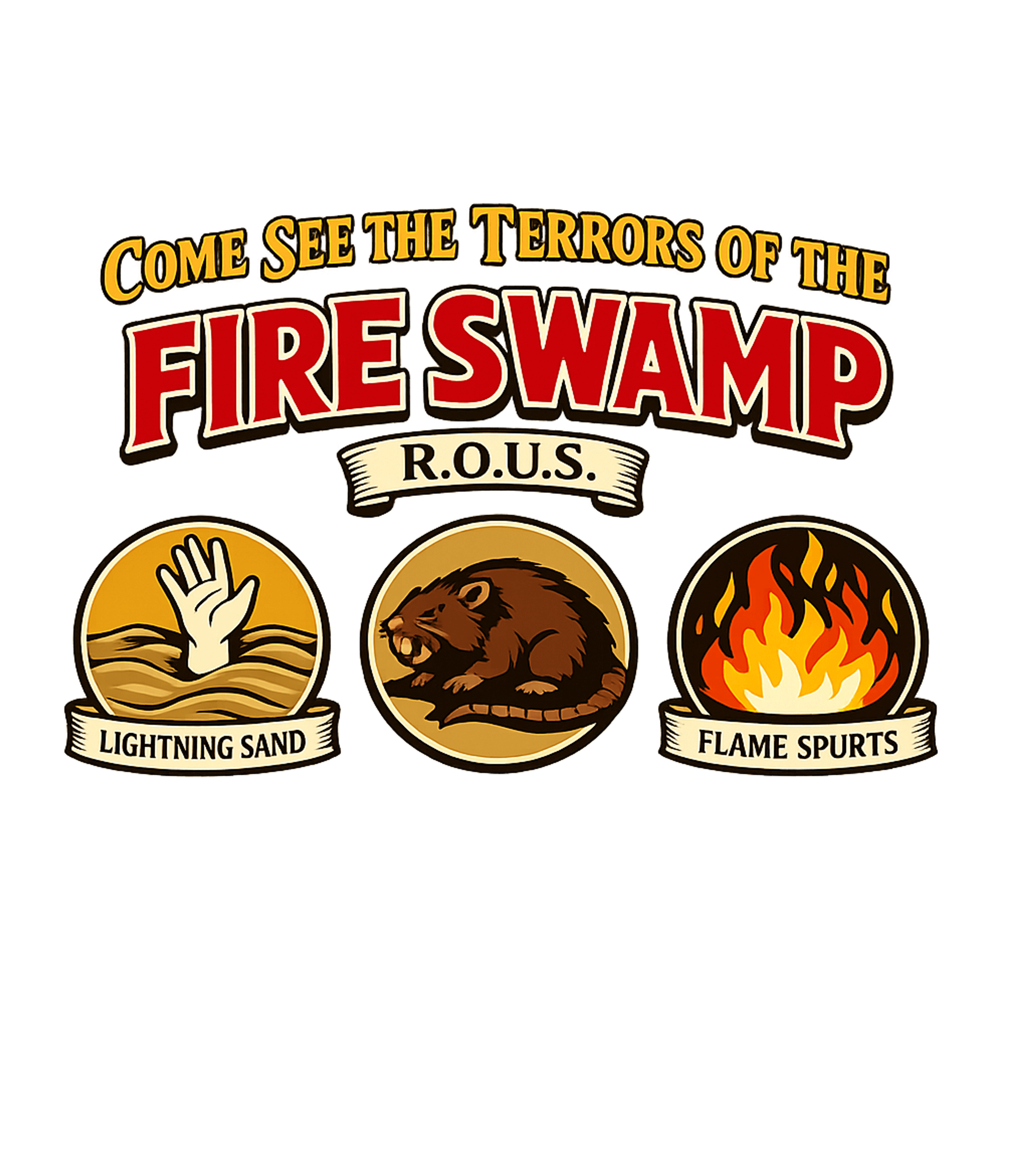 Fire Swamp Adventures Meme Humor Crewneck Sweatshirt featuring This graphic playfully showcases the iconic dangers of the F – designed by Geoff Brown @ SunFrog Fire Swamp Adventures Meme Humor Crewneck Sweatshirt featuring This graphic playfully showcases the iconic dangers of the F – designed by Geoff Brown @ SunFrog