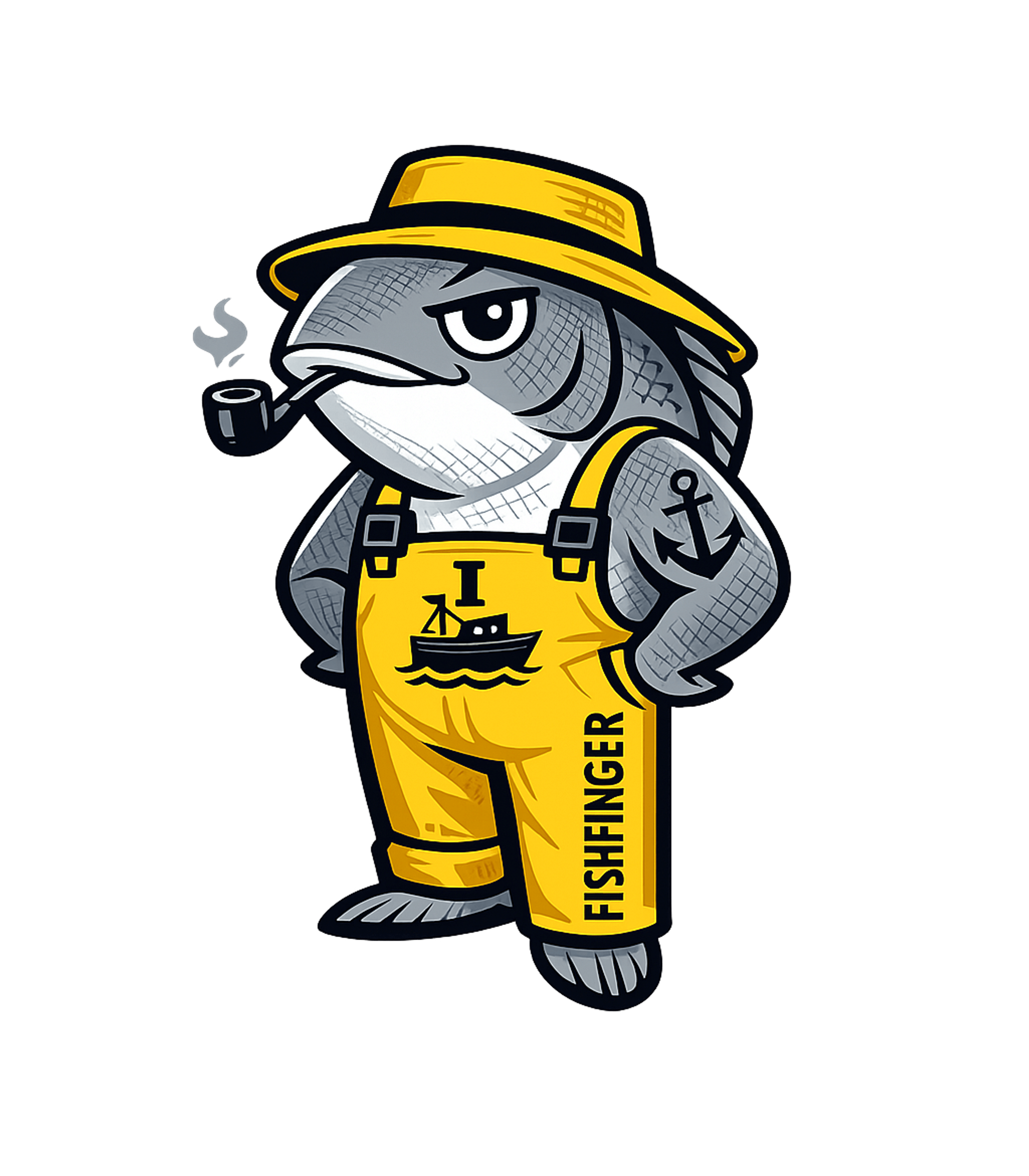 Fishfinger Fisherman Fishing Premium T-Shirt featuring This cool cartoon fish character, dressed as a seasoned fish – designed by Geoff Brown @ SunFrog Fishfinger Fisherman Fishing Premium T-Shirt featuring This cool cartoon fish character, dressed as a seasoned fish – designed by Geoff Brown @ SunFrog