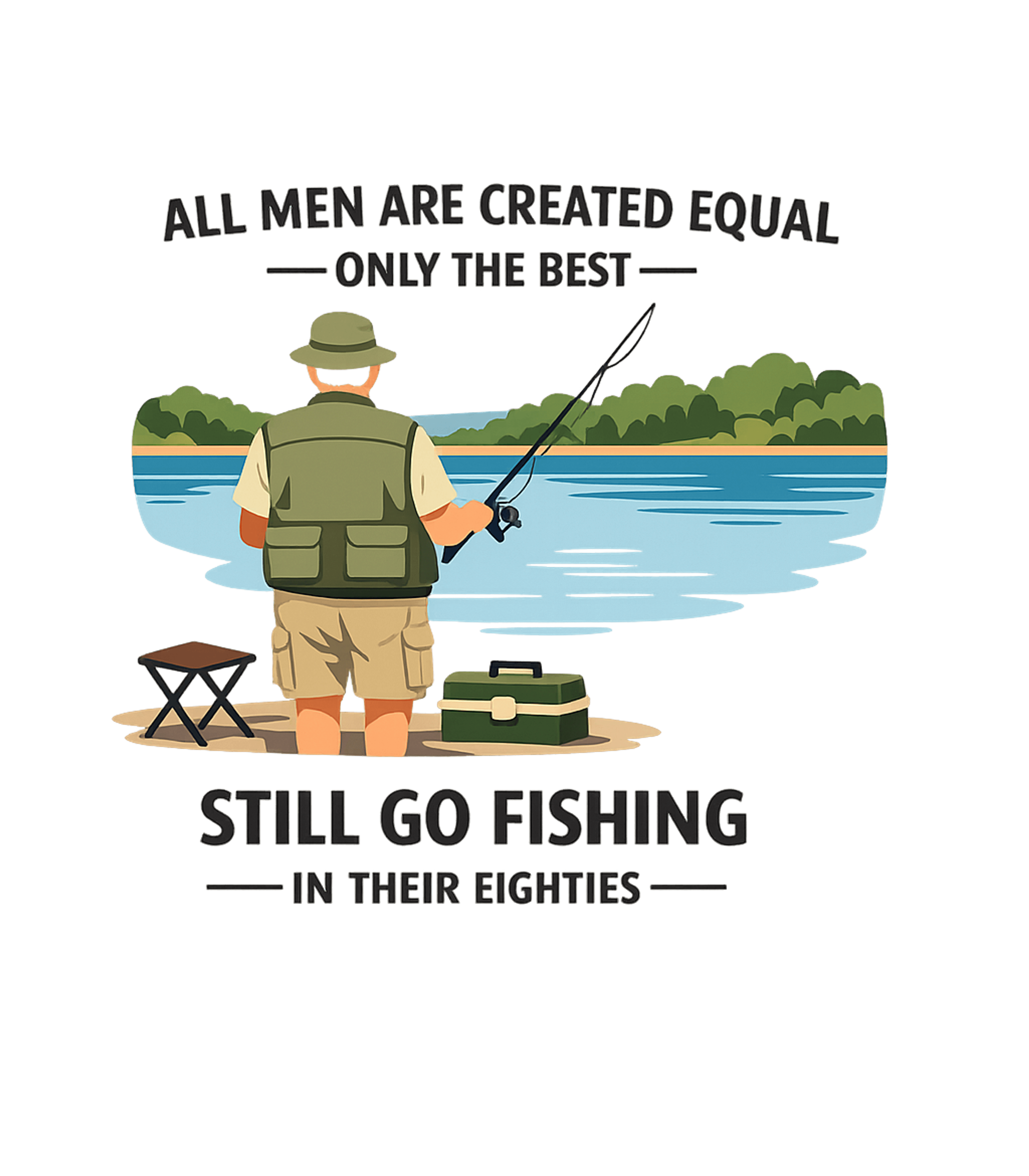 Fishing In Their Eighties Fishing Crewneck Sweatshirt featuring Celebrate the dedicated senior angler with this witty fishin – designed by Geoff Brown @ SunFrog Fishing In Their Eighties Fishing Crewneck Sweatshirt featuring Celebrate the dedicated senior angler with this witty fishin – designed by Geoff Brown @ SunFrog