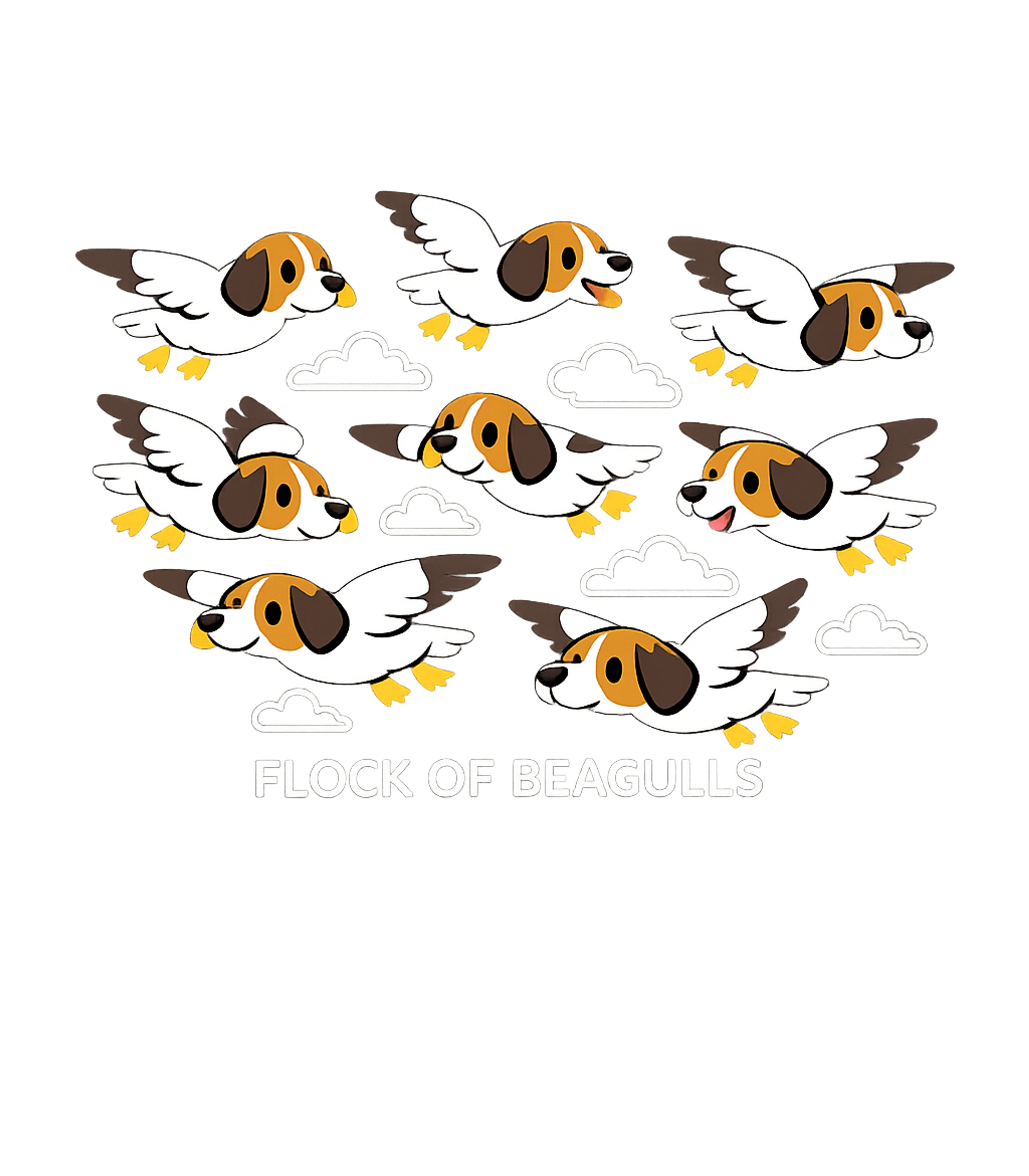 Flock of Beagulls Dogs Hooded Sweatshirt featuring This playful graphic features a clever pun, showcasing a 'Fl – designed by Geoff Brown @ SunFrog Flock of Beagulls Dogs Hooded Sweatshirt featuring This playful graphic features a clever pun, showcasing a 'Fl – designed by Geoff Brown @ SunFrog