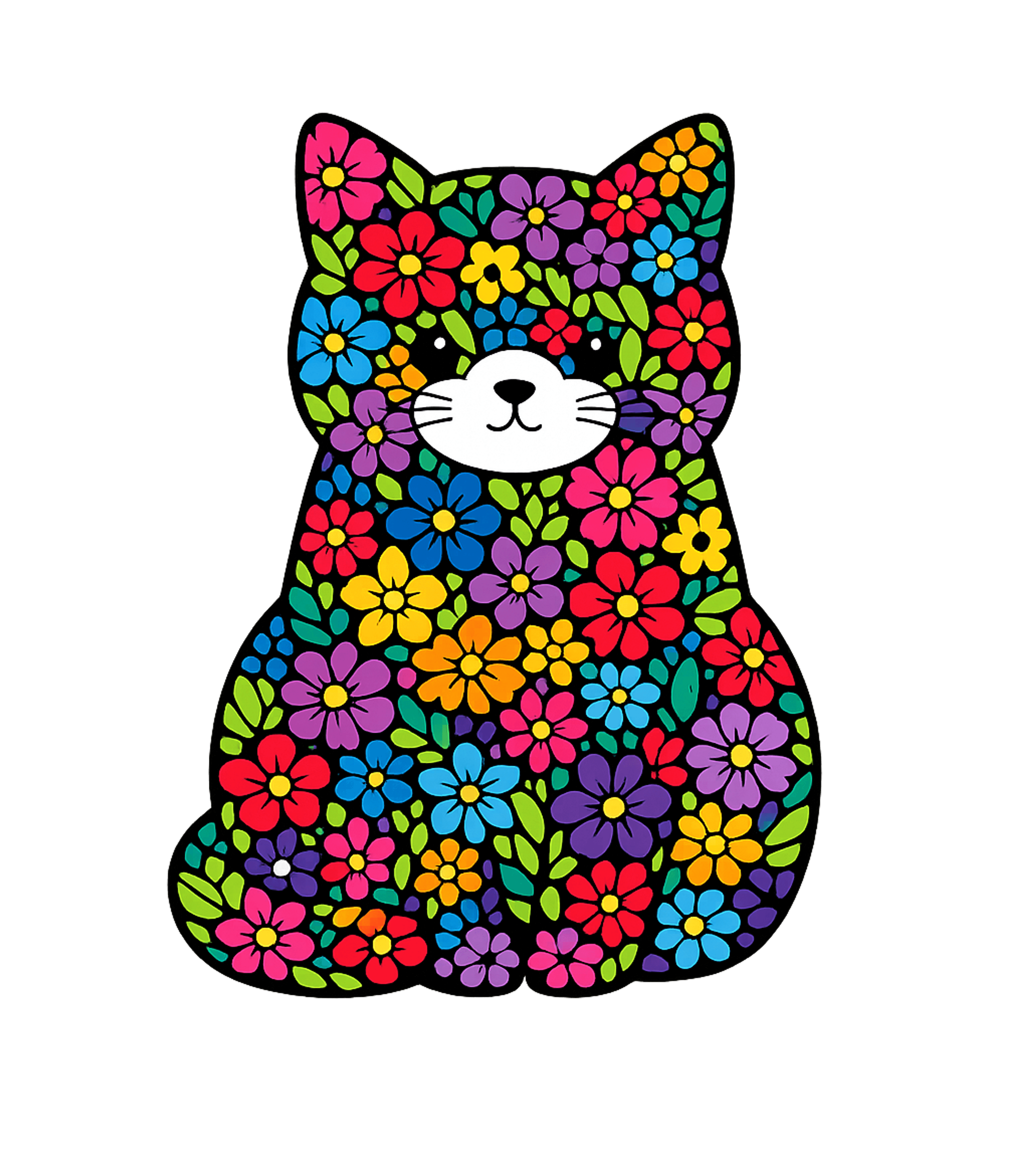 Floral Cat Art Cats Sticker featuring Show your love for felines and nature with this vibrant t-sh – designed by Geoff Brown @ SunFrog Floral Cat Art Cats Sticker featuring Show your love for felines and nature with this vibrant t-sh – designed by Geoff Brown @ SunFrog