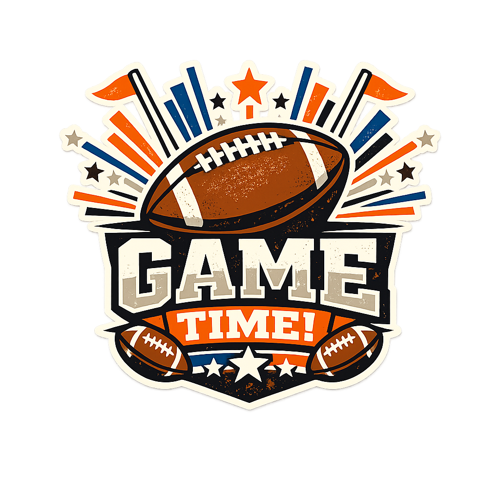 Football Game Time Football Premium T-Shirt featuring Get ready for kickoff with this energetic 'Game Time!' footb – designed by Noah @ SunFrog Football Game Time Football Premium T-Shirt featuring Get ready for kickoff with this energetic 'Game Time!' footb – designed by Noah @ SunFrog