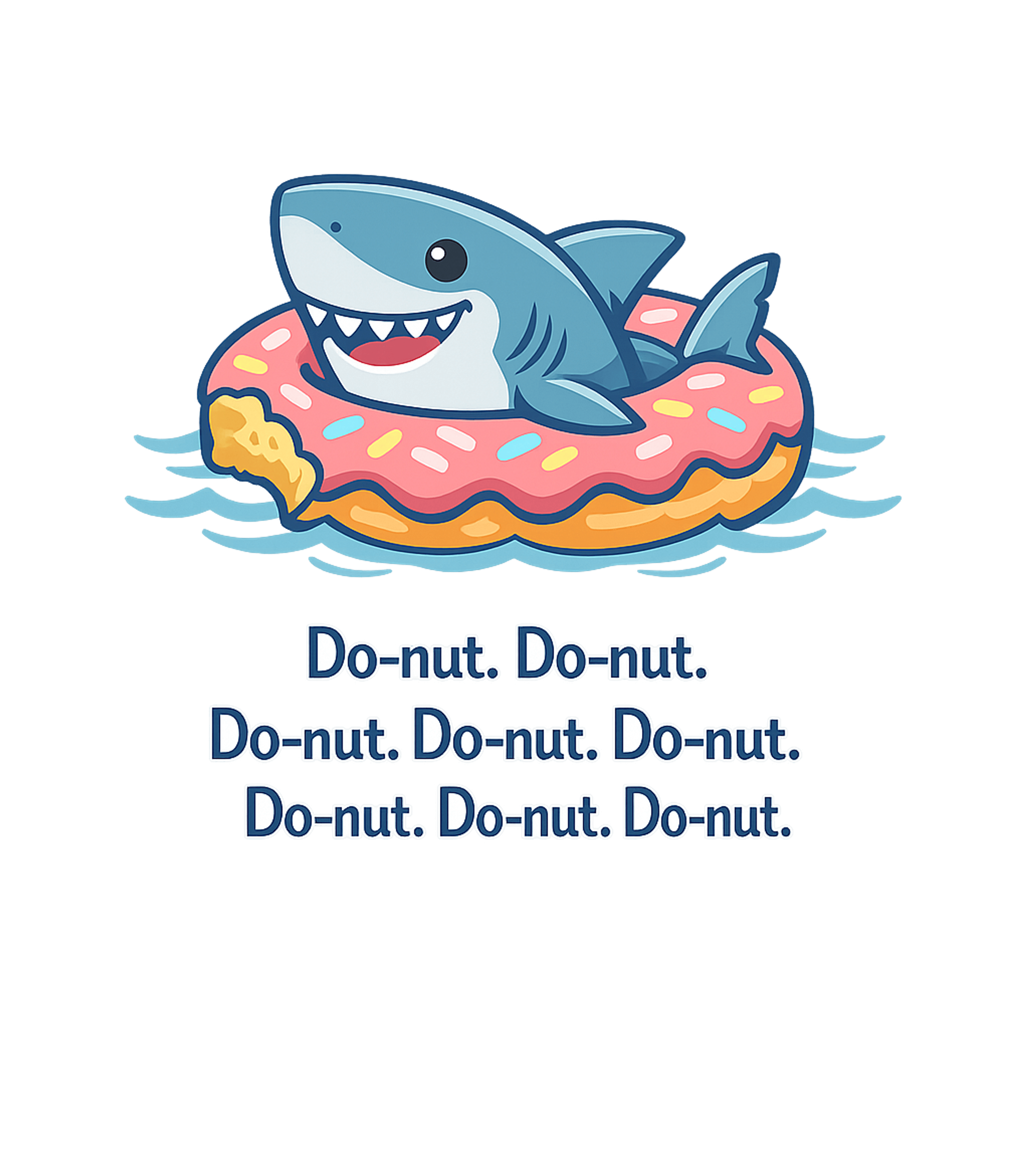 Funny Do-Nut Shark Dad Jokes Crewneck Sweatshirt featuring This playful graphic features a happy cartoon shark lounging – designed by Geoff Brown @ SunFrog Funny Do-Nut Shark Dad Jokes Crewneck Sweatshirt featuring This playful graphic features a happy cartoon shark lounging – designed by Geoff Brown @ SunFrog