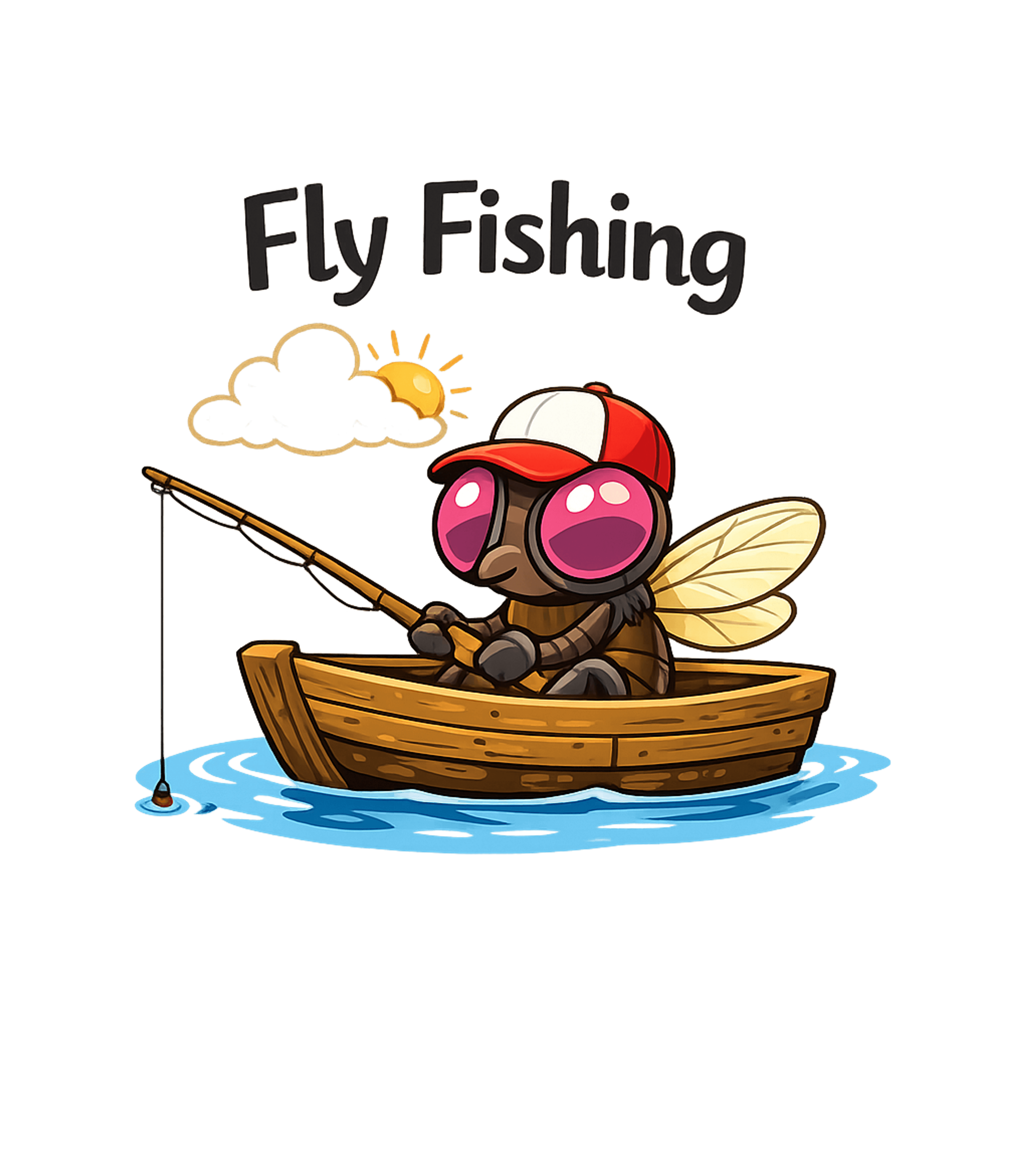 Funny Fly Fishing Pun Fishing Crewneck Sweatshirt featuring This humorous graphic features a charming cartoon fly enjoyi – designed by Geoff Brown @ SunFrog Funny Fly Fishing Pun Fishing Crewneck Sweatshirt featuring This humorous graphic features a charming cartoon fly enjoyi – designed by Geoff Brown @ SunFrog