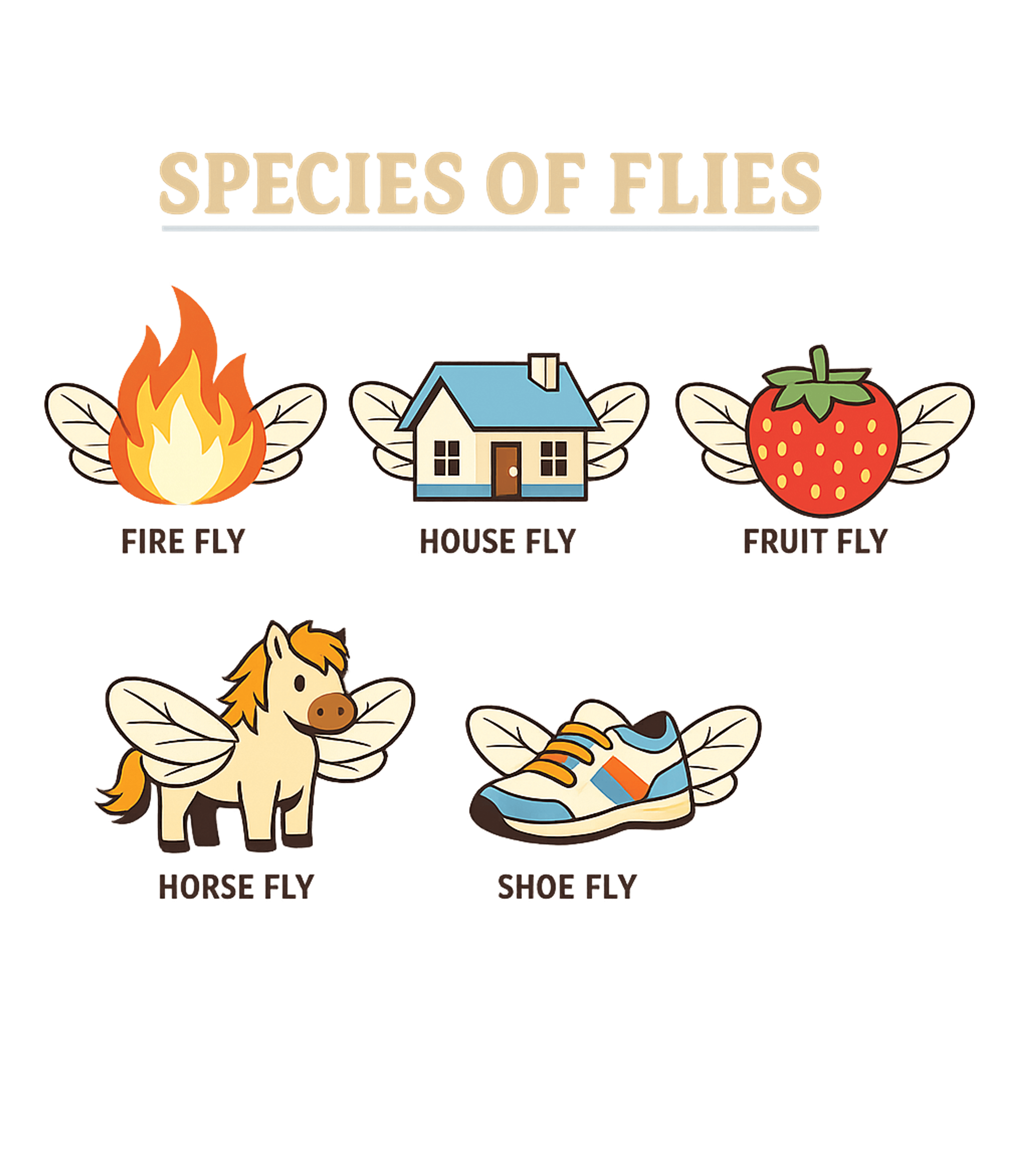 Funny Fly Species Dad Jokes Premium T-Shirt featuring Explore a whimsical collection of 'species of flies' with th – designed by Geoff Brown @ SunFrog Funny Fly Species Dad Jokes Premium T-Shirt featuring Explore a whimsical collection of 'species of flies' with th – designed by Geoff Brown @ SunFrog