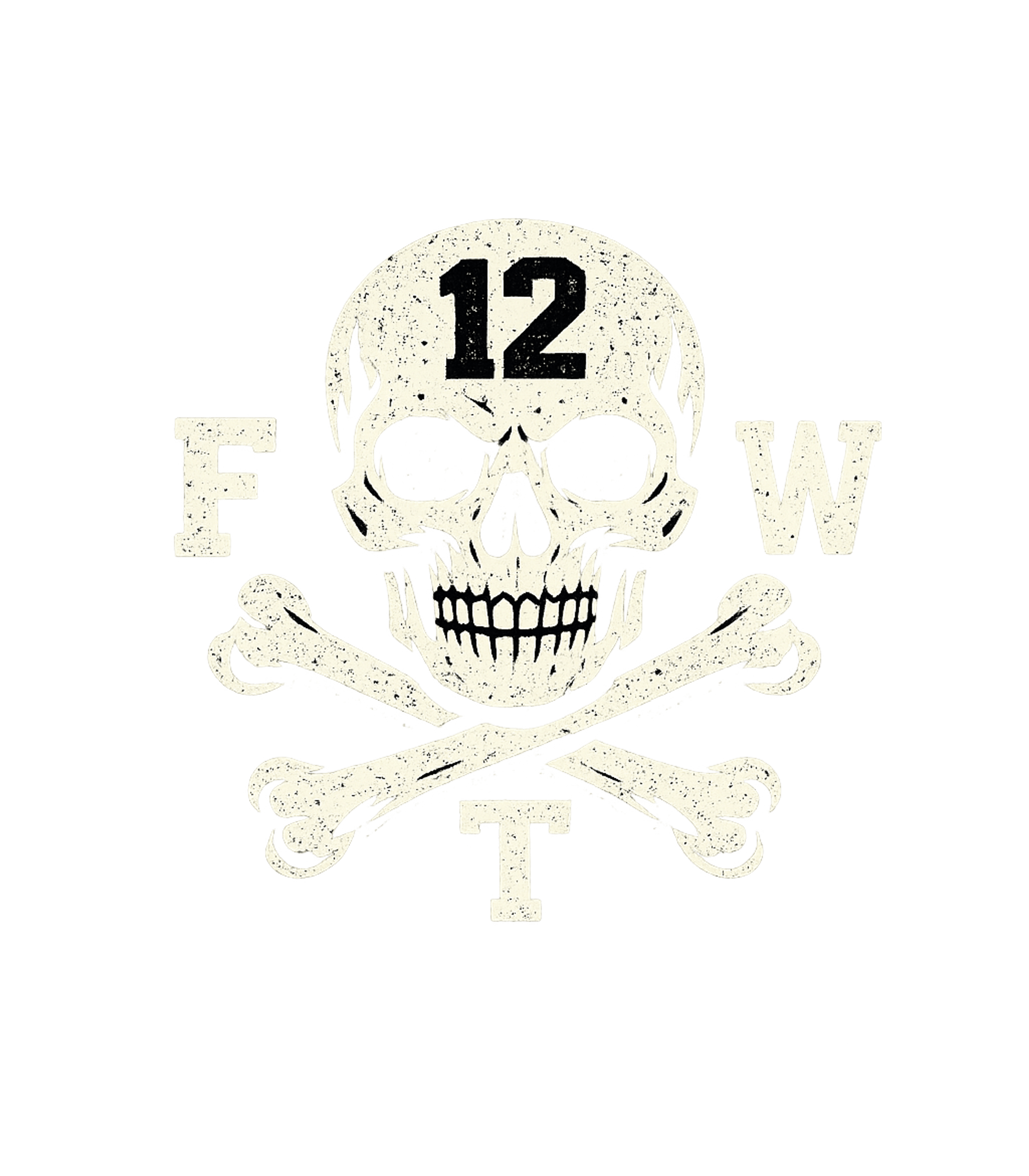 FWT 12 Skull Crossbones Sarcasm Premium T-Shirt featuring This distressed skull and crossbones design features the num – designed by Geoff Brown @ SunFrog FWT 12 Skull Crossbones Sarcasm Premium T-Shirt featuring This distressed skull and crossbones design features the num – designed by Geoff Brown @ SunFrog