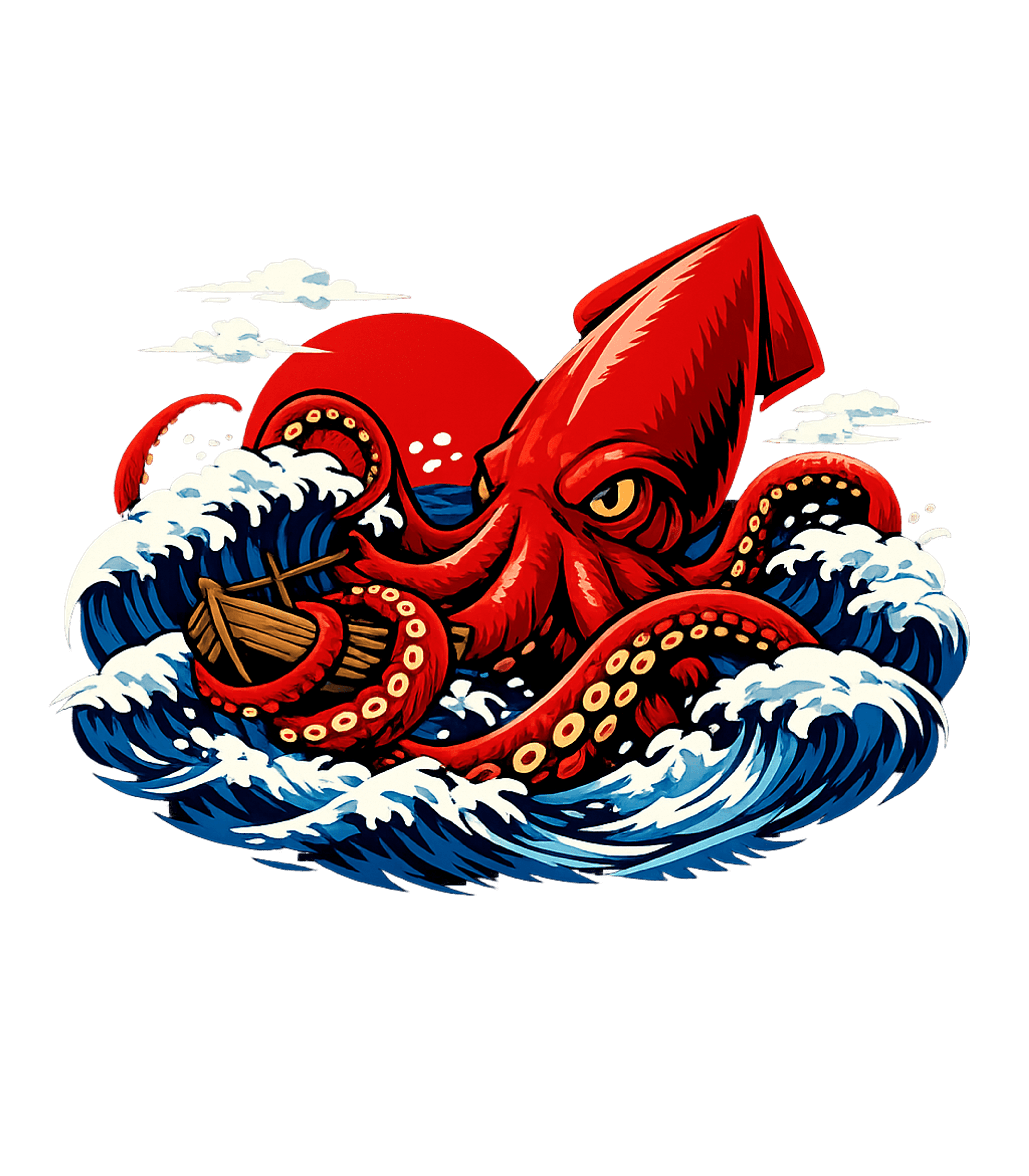 Giant Kraken Waves Wildlife Hooded Sweatshirt featuring Embrace the power of the ocean with this dramatic artwork fe – designed by Geoff Brown @ SunFrog Giant Kraken Waves Wildlife Hooded Sweatshirt featuring Embrace the power of the ocean with this dramatic artwork fe – designed by Geoff Brown @ SunFrog