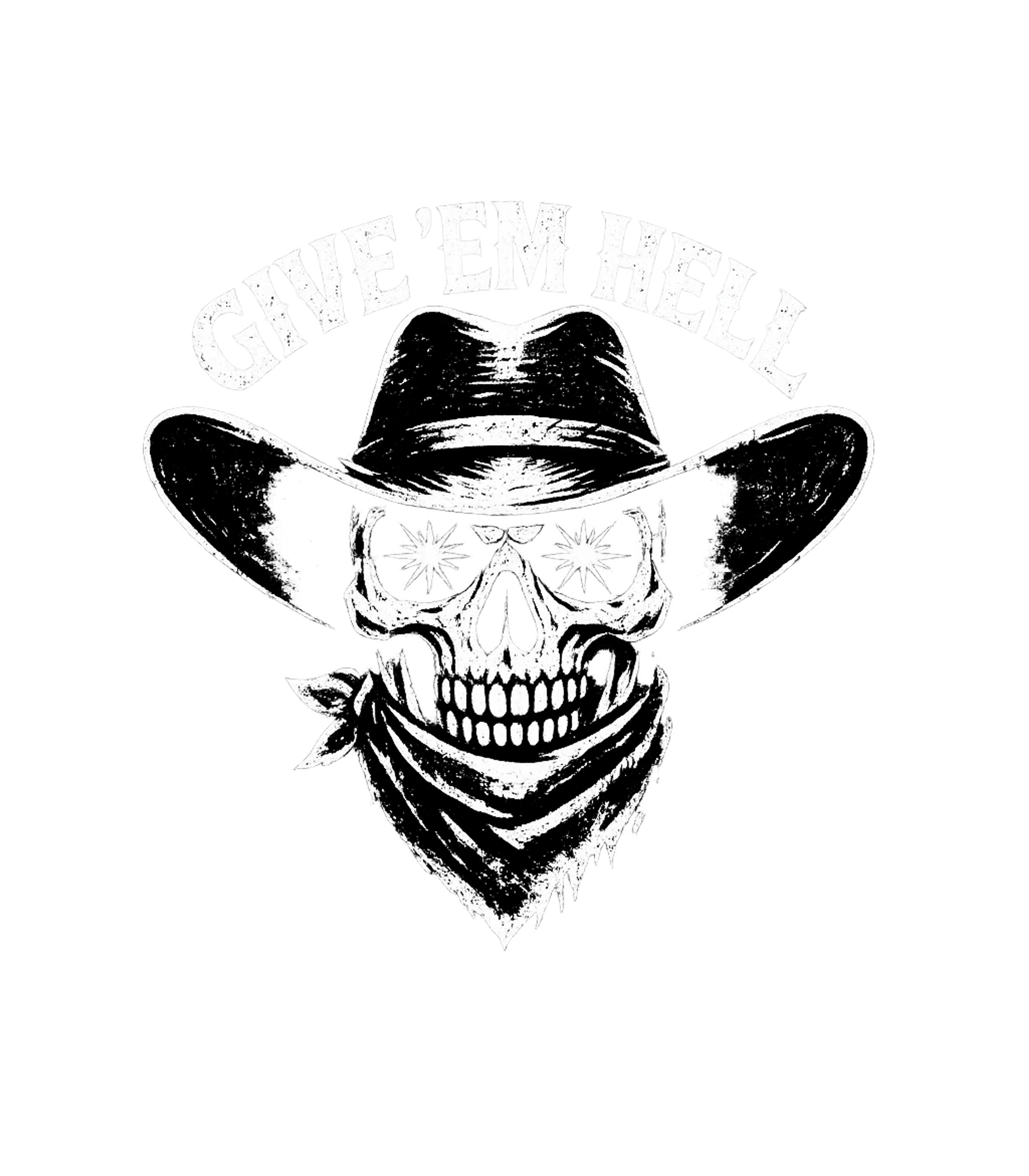 Give 'Em Hell Cowboy Skull Sarcasm Premium T-Shirt featuring Embrace a rebellious western spirit with this striking graph – designed by Geoff Brown @ SunFrog Give 'Em Hell Cowboy Skull Sarcasm Premium T-Shirt featuring Embrace a rebellious western spirit with this striking graph – designed by Geoff Brown @ SunFrog