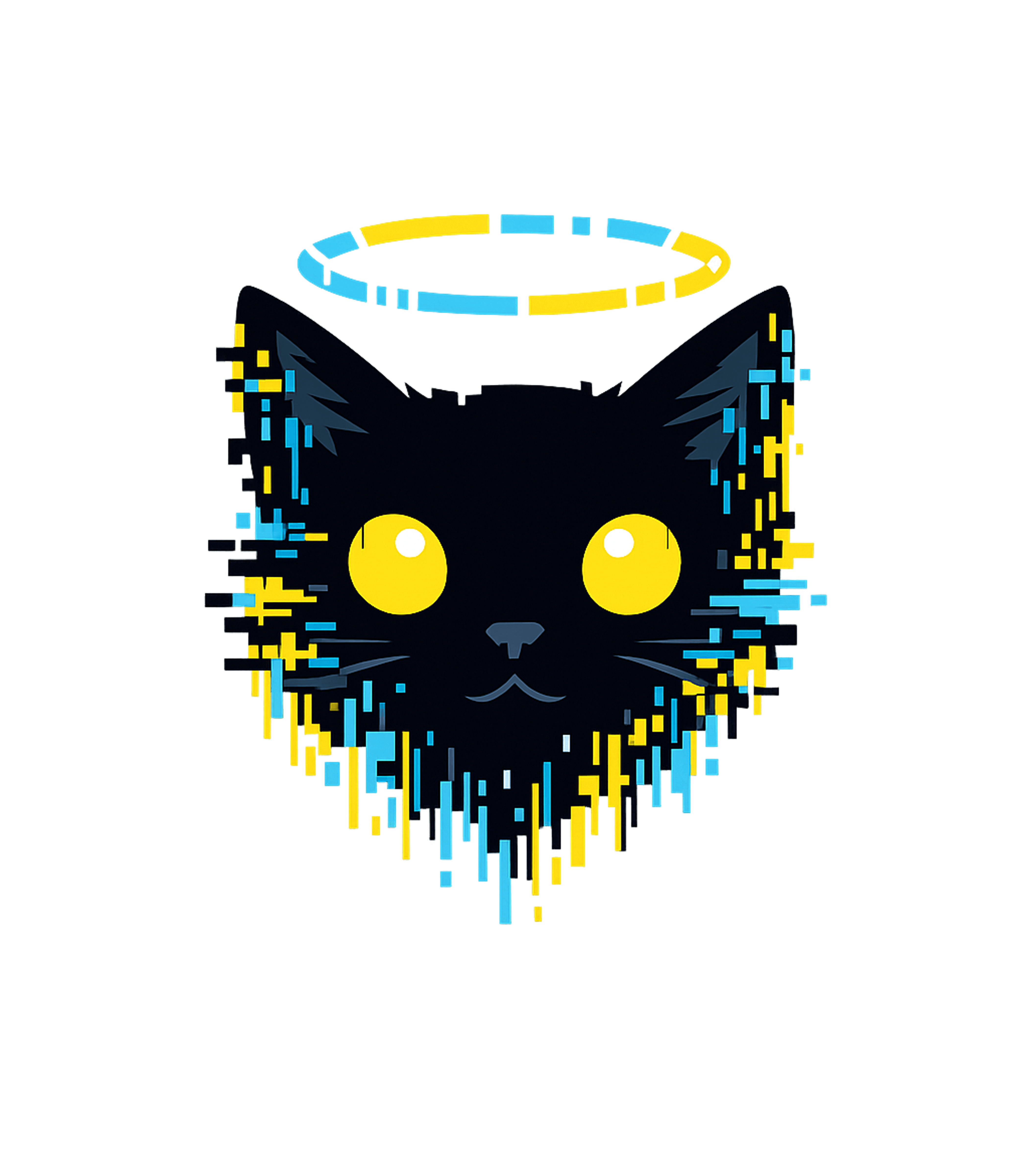 Glitch Halo Cat Cats Hooded Sweatshirt featuring Embrace the mystical charm with this unique glitch-art black – designed by Geoff Brown @ SunFrog Glitch Halo Cat Cats Hooded Sweatshirt featuring Embrace the mystical charm with this unique glitch-art black – designed by Geoff Brown @ SunFrog