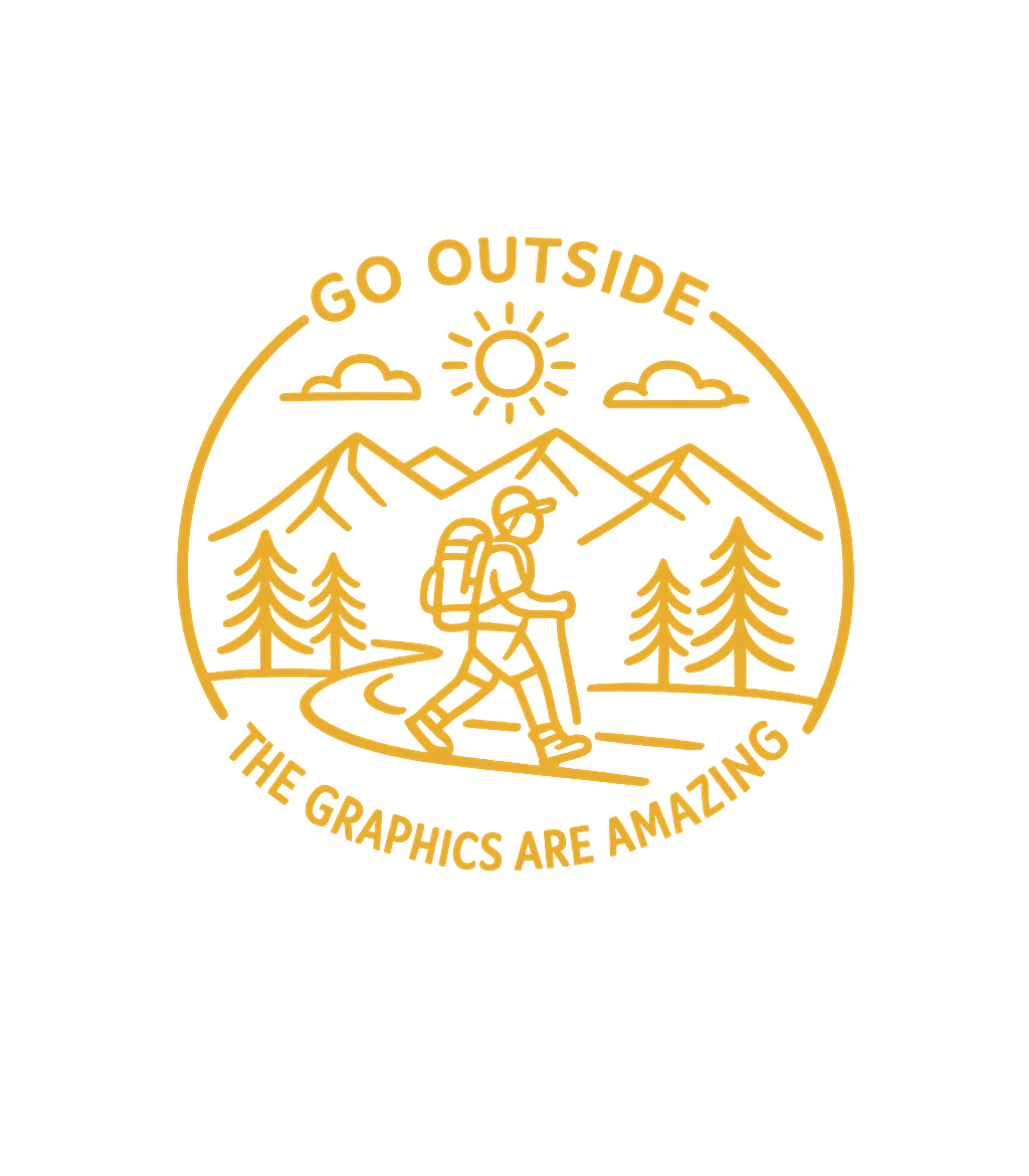 Go Outside Amazing Graphics Hiking Hooded Sweatshirt featuring This design features a minimalist line art illustration of a – designed by Geoff Brown @ SunFrog Go Outside Amazing Graphics Hiking Hooded Sweatshirt featuring This design features a minimalist line art illustration of a – designed by Geoff Brown @ SunFrog