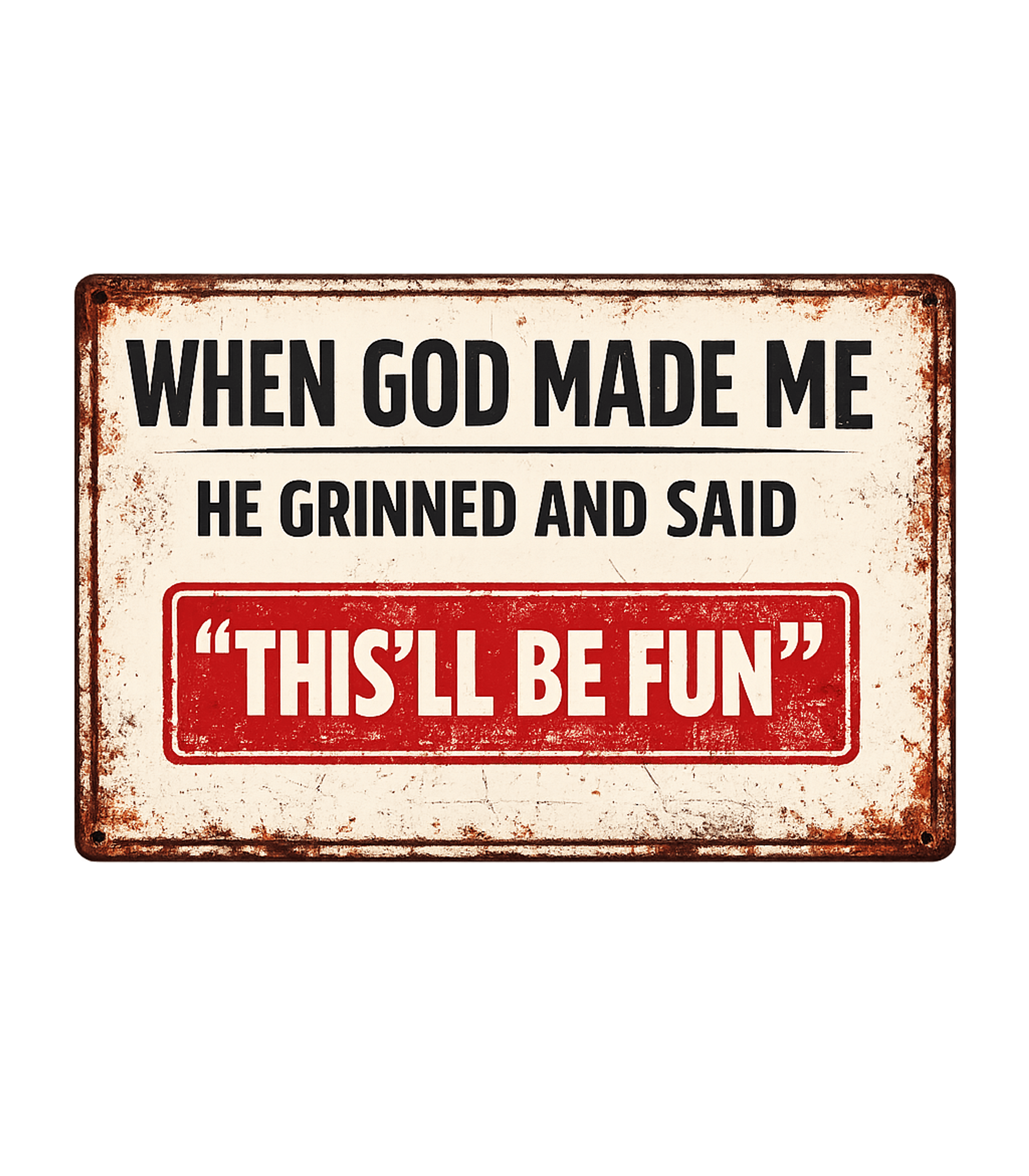 God Grinned, This'll Be Fun Church Humor Sticker featuring Embrace your unique personality with this humorous vintage-s – designed by Geoff Brown @ SunFrog God Grinned, This'll Be Fun Church Humor Sticker featuring Embrace your unique personality with this humorous vintage-s – designed by Geoff Brown @ SunFrog