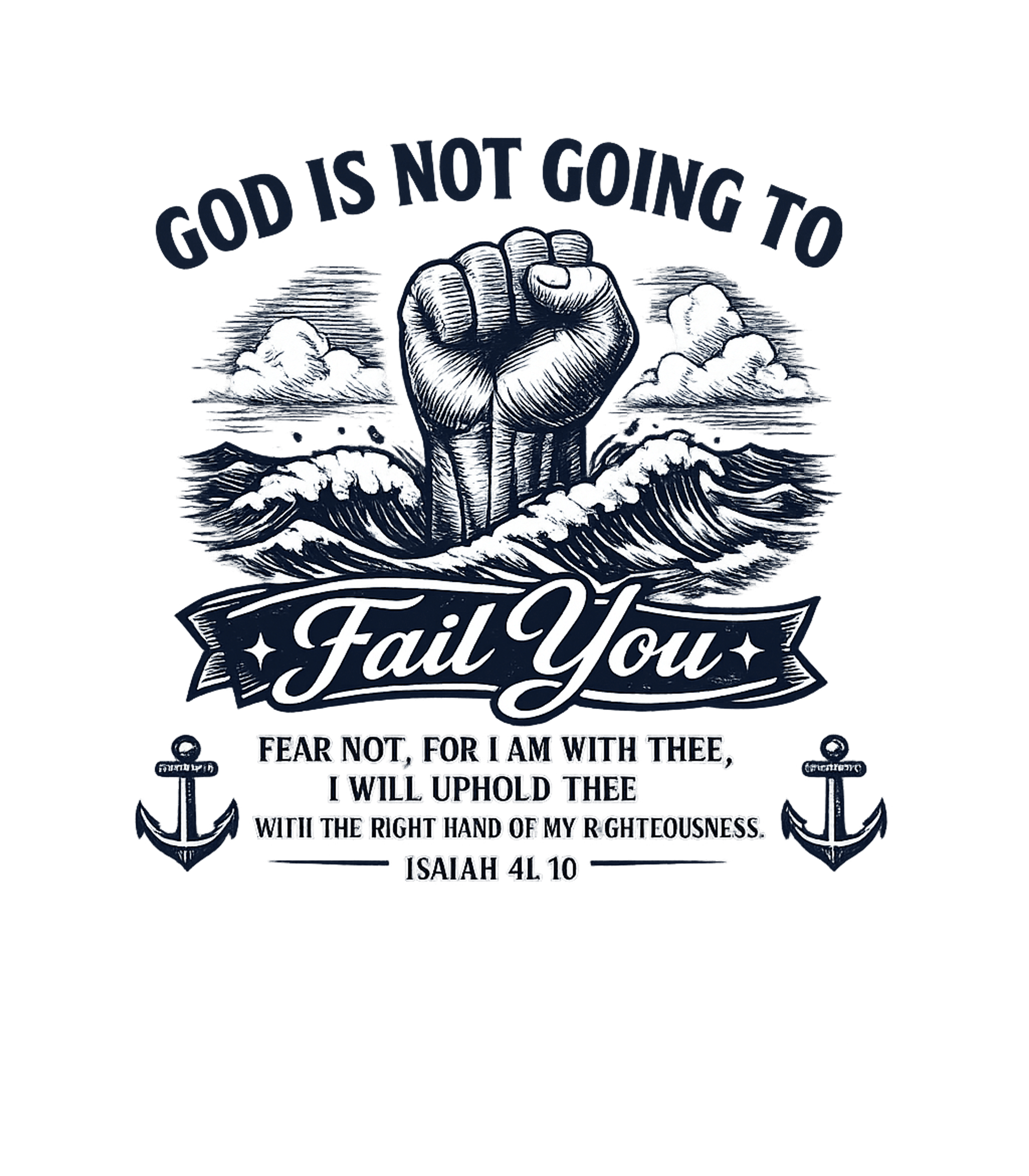 God Will Uphold You Christian Faith Hooded Sweatshirt featuring This powerful graphic features a fist rising from turbulent – designed by Geoff Brown @ SunFrog God Will Uphold You Christian Faith Hooded Sweatshirt featuring This powerful graphic features a fist rising from turbulent – designed by Geoff Brown @ SunFrog