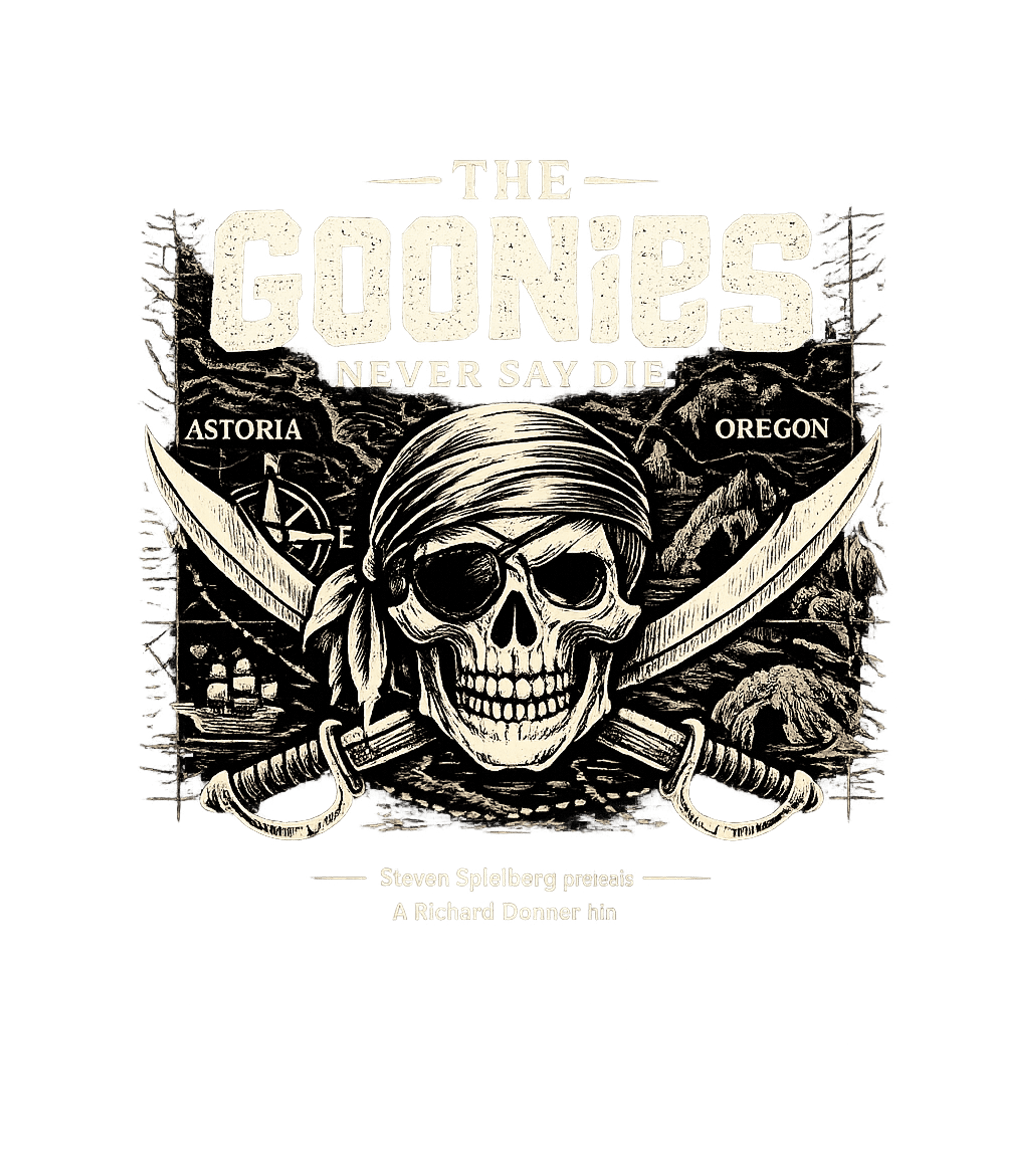 Goonies Never Say Die Pirate Oregon Crewneck Sweatshirt featuring Embrace adventure with this vintage-style artwork featuring – designed by Geoff Brown @ SunFrog Goonies Never Say Die Pirate Oregon Crewneck Sweatshirt featuring Embrace adventure with this vintage-style artwork featuring – designed by Geoff Brown @ SunFrog