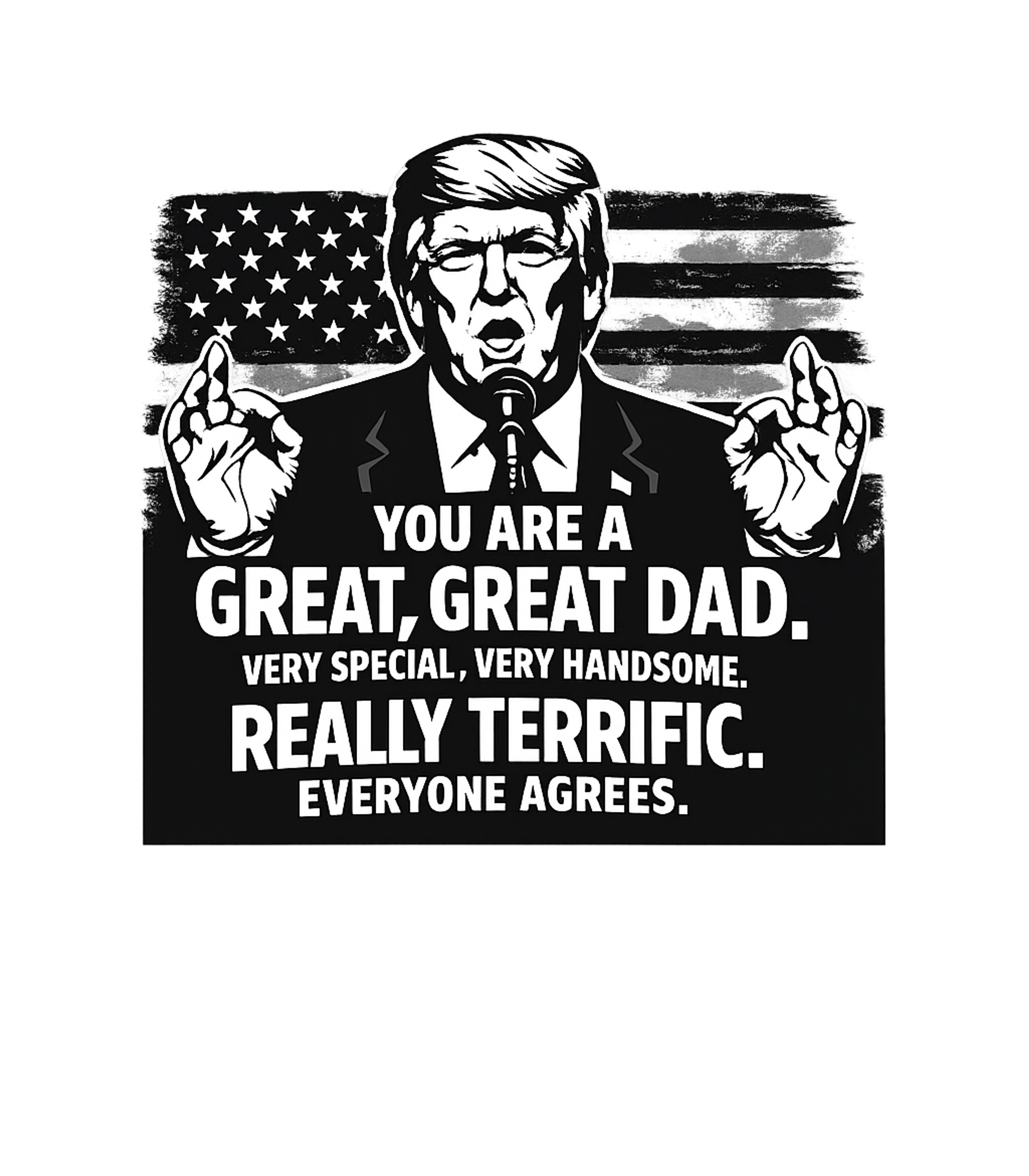 Great Dad Terrific Dads Crewneck Sweatshirt featuring This bold graphic features a confident speaker delivering a – designed by Geoff Brown @ SunFrog Great Dad Terrific Dads Crewneck Sweatshirt featuring This bold graphic features a confident speaker delivering a – designed by Geoff Brown @ SunFrog