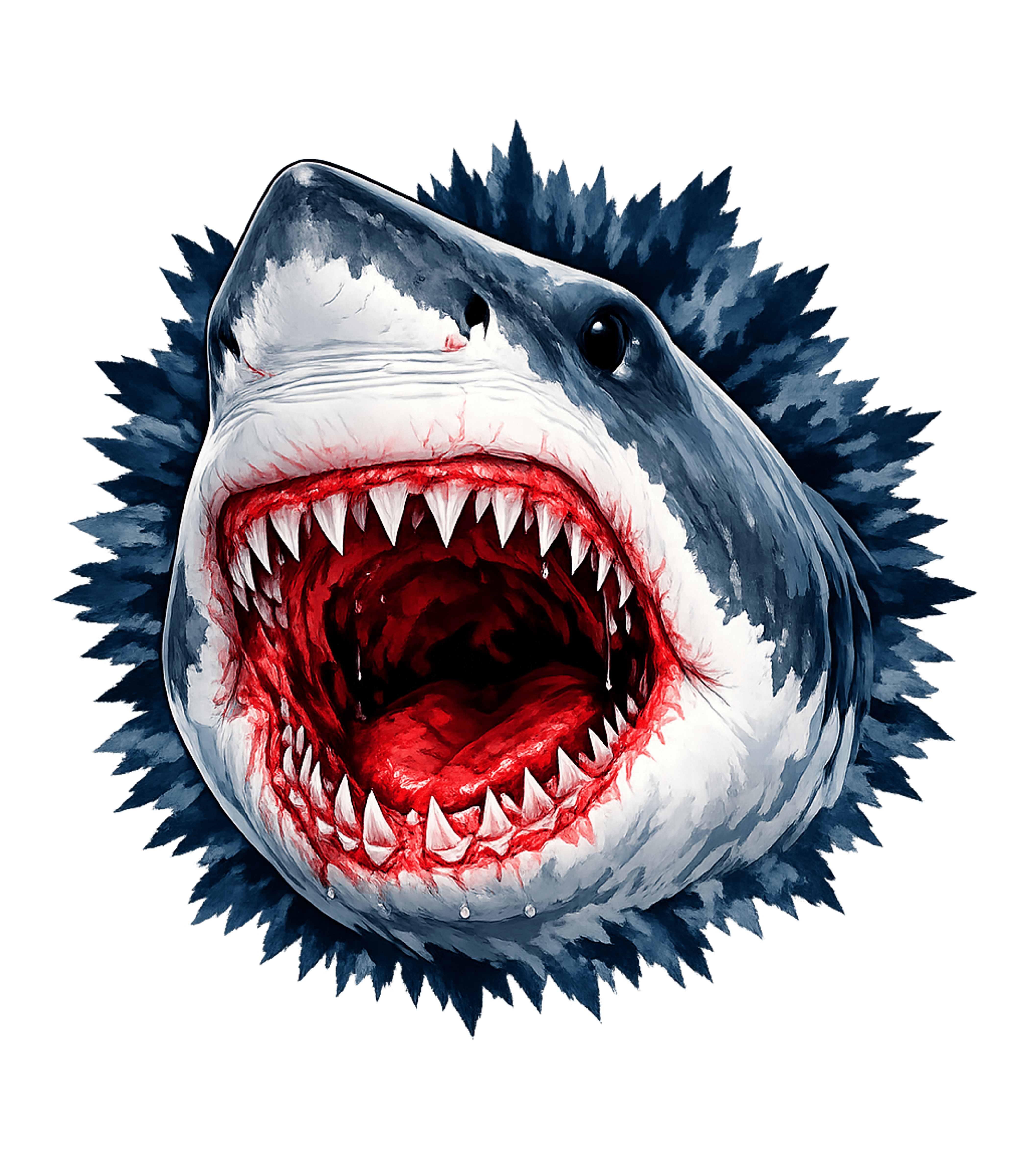 Great White Jaws Wildlife Premium T-Shirt featuring Unleash the primal power of the ocean with this intense artw – designed by Geoff Brown @ SunFrog Great White Jaws Wildlife Premium T-Shirt featuring Unleash the primal power of the ocean with this intense artw – designed by Geoff Brown @ SunFrog