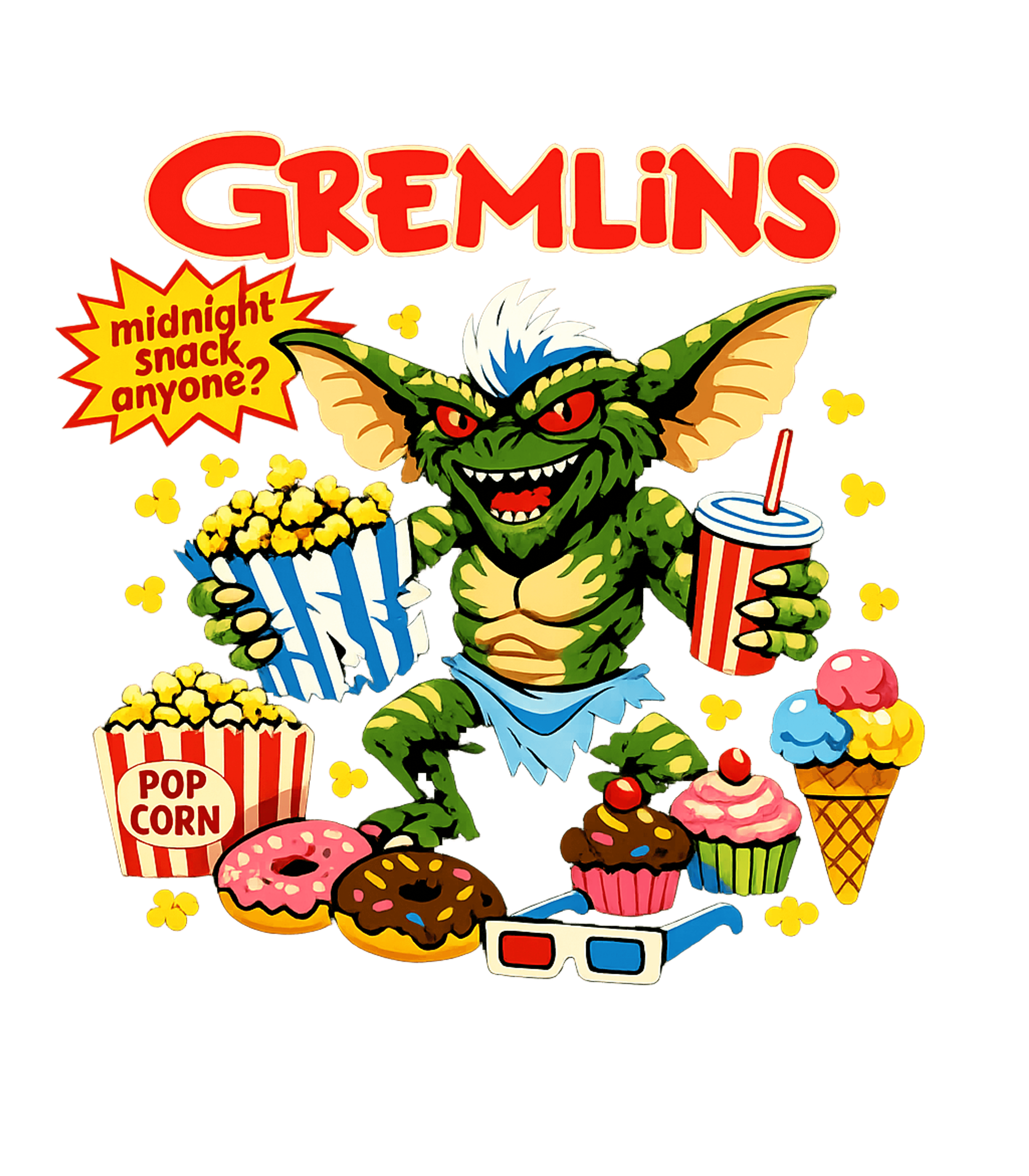 Gremlins Midnight Snack Meme Humor Premium T-Shirt featuring Dive into 80s nostalgia with this humorous Gremlins design, – designed by Geoff Brown @ SunFrog Gremlins Midnight Snack Meme Humor Premium T-Shirt featuring Dive into 80s nostalgia with this humorous Gremlins design, – designed by Geoff Brown @ SunFrog
