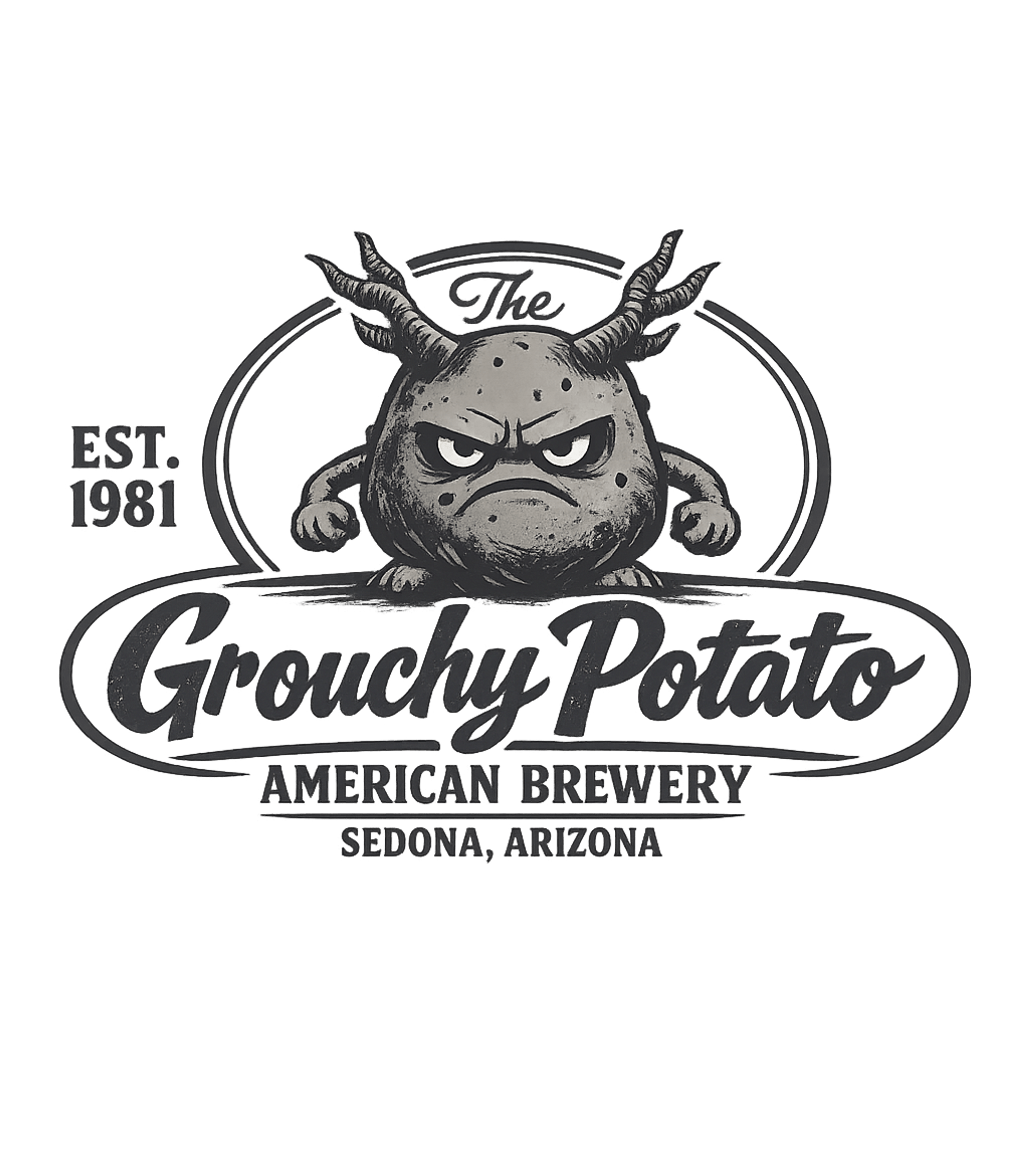 Grouchy Potato Brewery Arizona Premium T-Shirt featuring Show off your grumpy pride with this vintage-style Grouchy P – designed by Geoff Brown @ SunFrog Grouchy Potato Brewery Arizona Premium T-Shirt featuring Show off your grumpy pride with this vintage-style Grouchy P – designed by Geoff Brown @ SunFrog