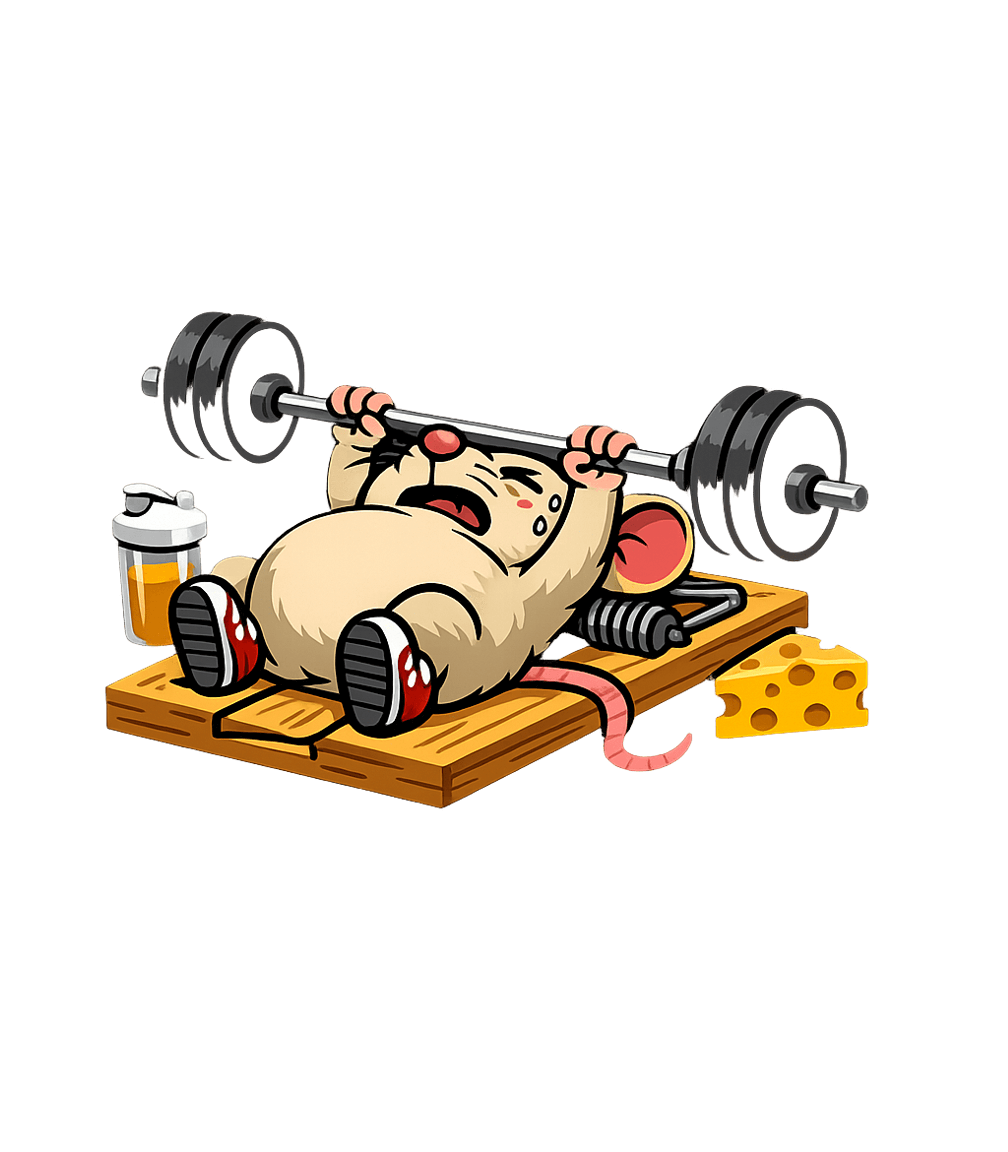 Gym Rat Mouse Fitness Hooded Sweatshirt featuring This funny cartoon design features a determined mouse bench – designed by Geoff Brown @ SunFrog Gym Rat Mouse Fitness Hooded Sweatshirt featuring This funny cartoon design features a determined mouse bench – designed by Geoff Brown @ SunFrog