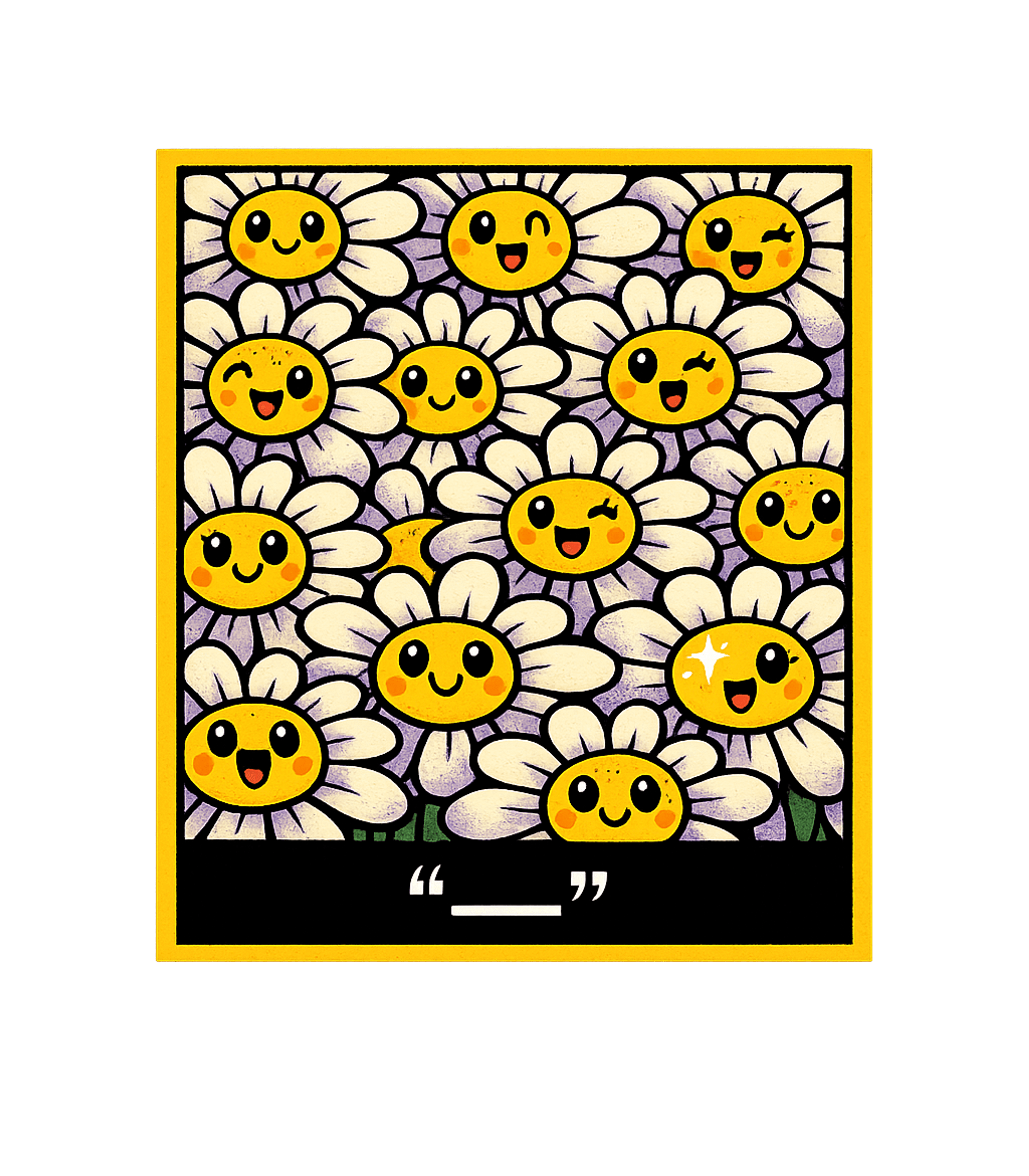 Happy Daisy Quote Template Inspirational Messages Premium T-Shirt featuring This cheerful t-shirt features a vibrant grid of smiling car – designed by Geoff Brown @ SunFrog Happy Daisy Quote Template Inspirational Messages Premium T-Shirt featuring This cheerful t-shirt features a vibrant grid of smiling car – designed by Geoff Brown @ SunFrog