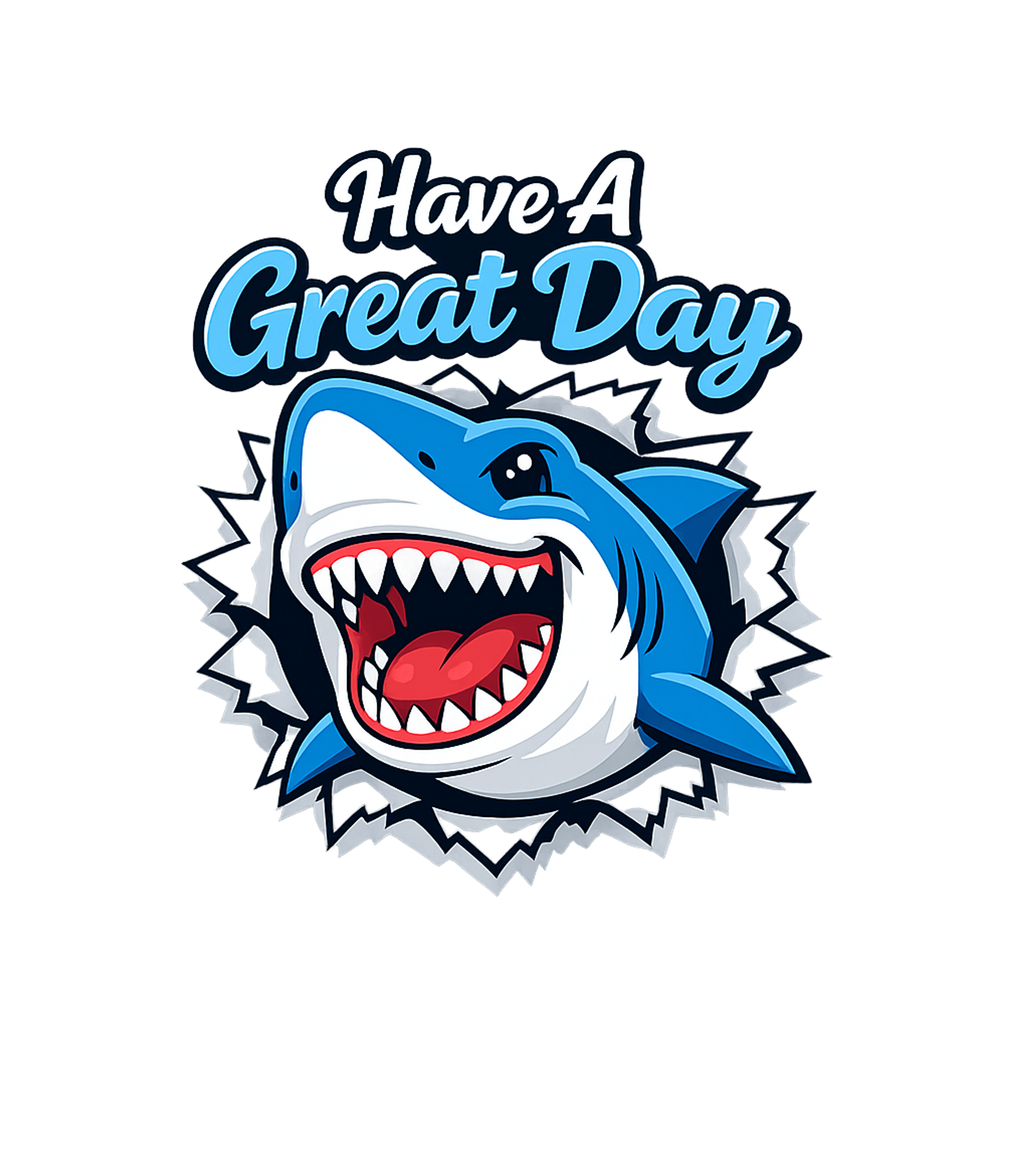 Happy Shark Day Wildlife Crewneck Sweatshirt featuring This fun graphic features a cheerful cartoon shark bursting – designed by Geoff Brown @ SunFrog Happy Shark Day Wildlife Crewneck Sweatshirt featuring This fun graphic features a cheerful cartoon shark bursting – designed by Geoff Brown @ SunFrog