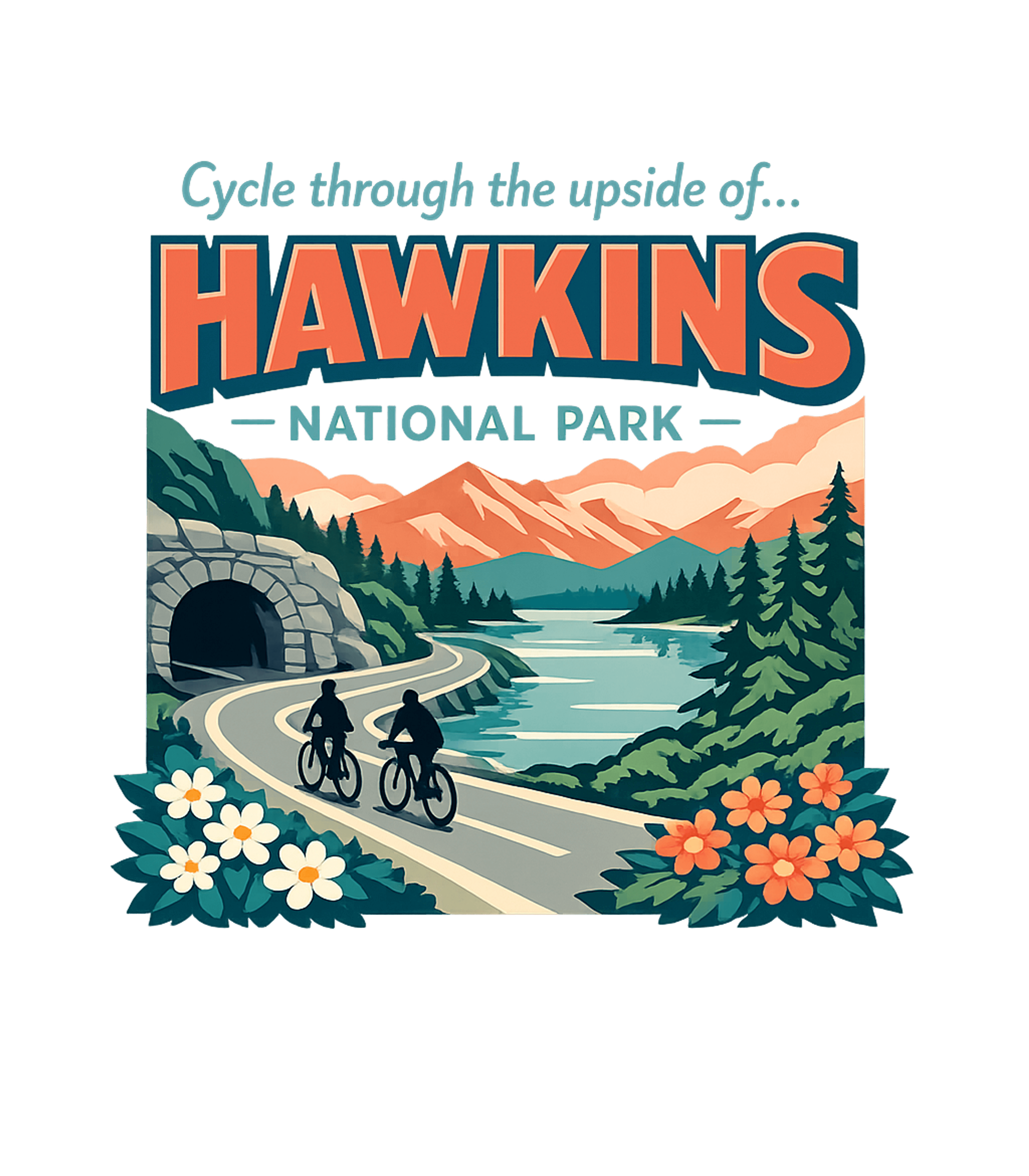 Hawkins National Park Cycle Travel Hooded Sweatshirt featuring Cycle through the mysterious charm of Hawkins National Park – designed by Geoff Brown @ SunFrog Hawkins National Park Cycle Travel Hooded Sweatshirt featuring Cycle through the mysterious charm of Hawkins National Park – designed by Geoff Brown @ SunFrog