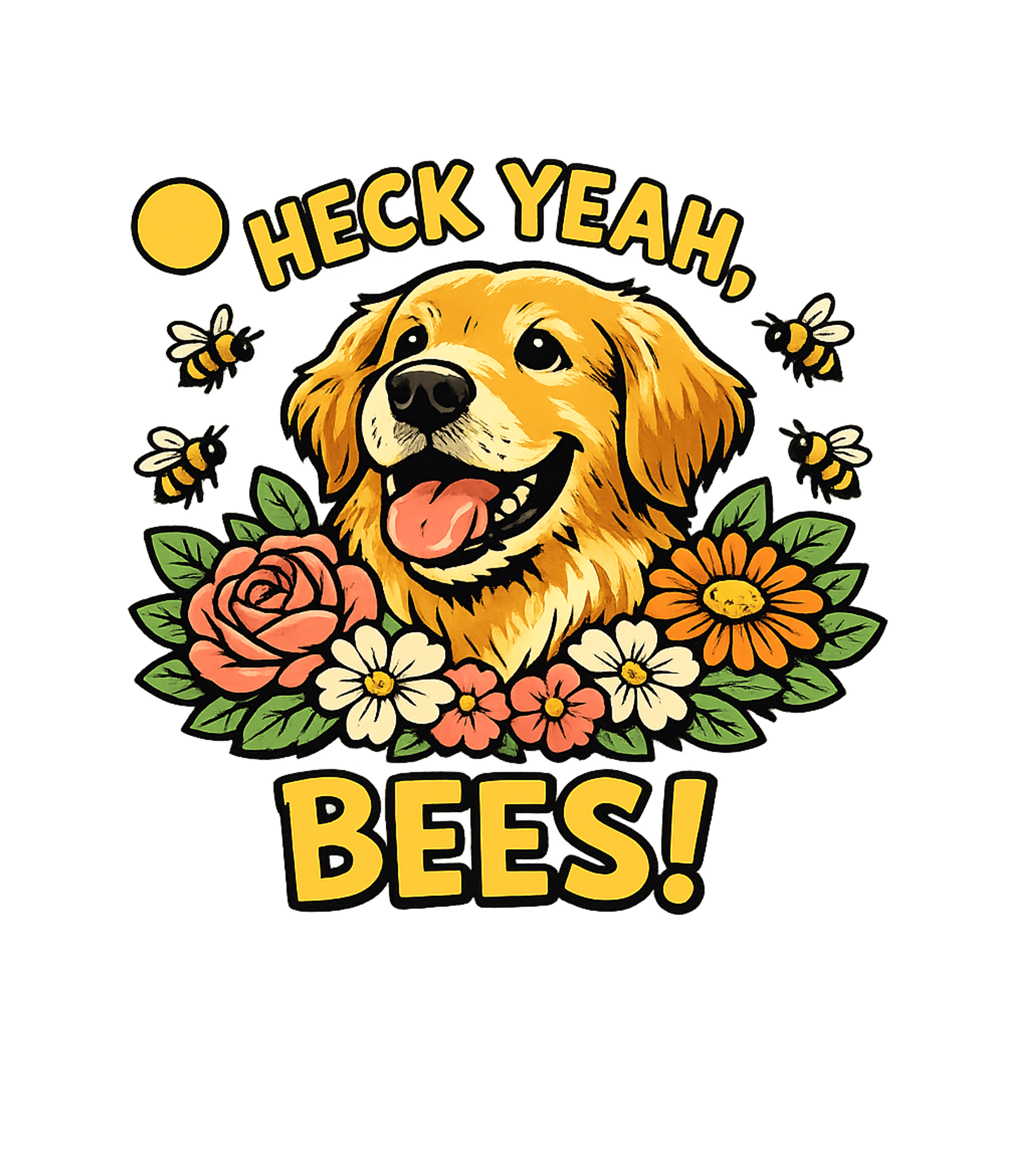 Heck Yeah Bees Dog Dogs Premium T-Shirt featuring Celebrate nature's pollinators with this vibrant design feat – designed by Geoff Brown @ SunFrog Heck Yeah Bees Dog Dogs Premium T-Shirt featuring Celebrate nature's pollinators with this vibrant design feat – designed by Geoff Brown @ SunFrog