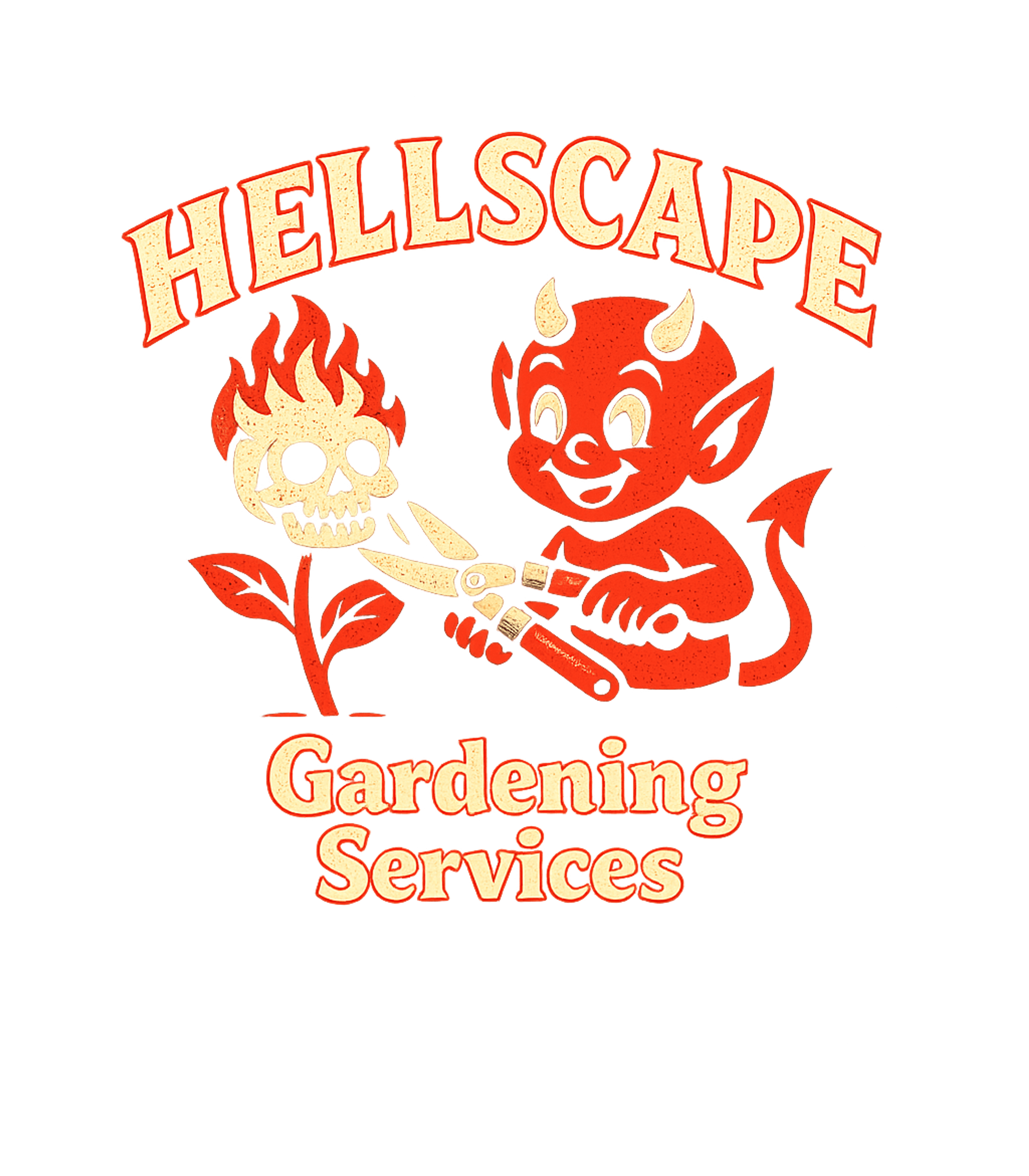 Hellscape Gardening Services halloween Premium T-Shirt featuring Cultivate chaos with this quirky design featuring a cheerful – designed by Geoff Brown @ SunFrog Hellscape Gardening Services halloween Premium T-Shirt featuring Cultivate chaos with this quirky design featuring a cheerful – designed by Geoff Brown @ SunFrog