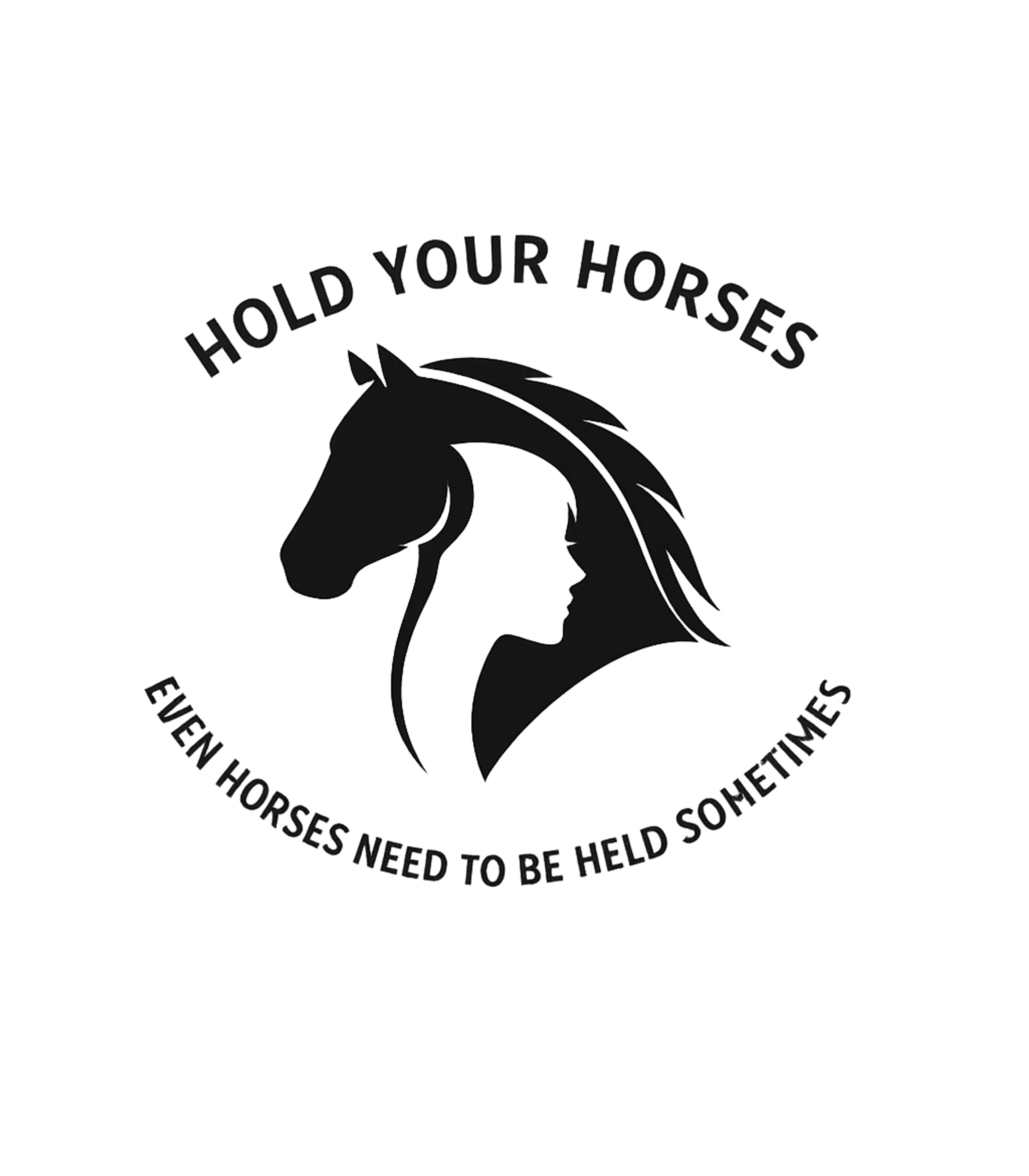 Hold Your Horses Empathy Horses Crewneck Sweatshirt featuring A meaningful graphic tee featuring a horse and human silhoue – designed by Geoff Brown @ SunFrog Hold Your Horses Empathy Horses Crewneck Sweatshirt featuring A meaningful graphic tee featuring a horse and human silhoue – designed by Geoff Brown @ SunFrog