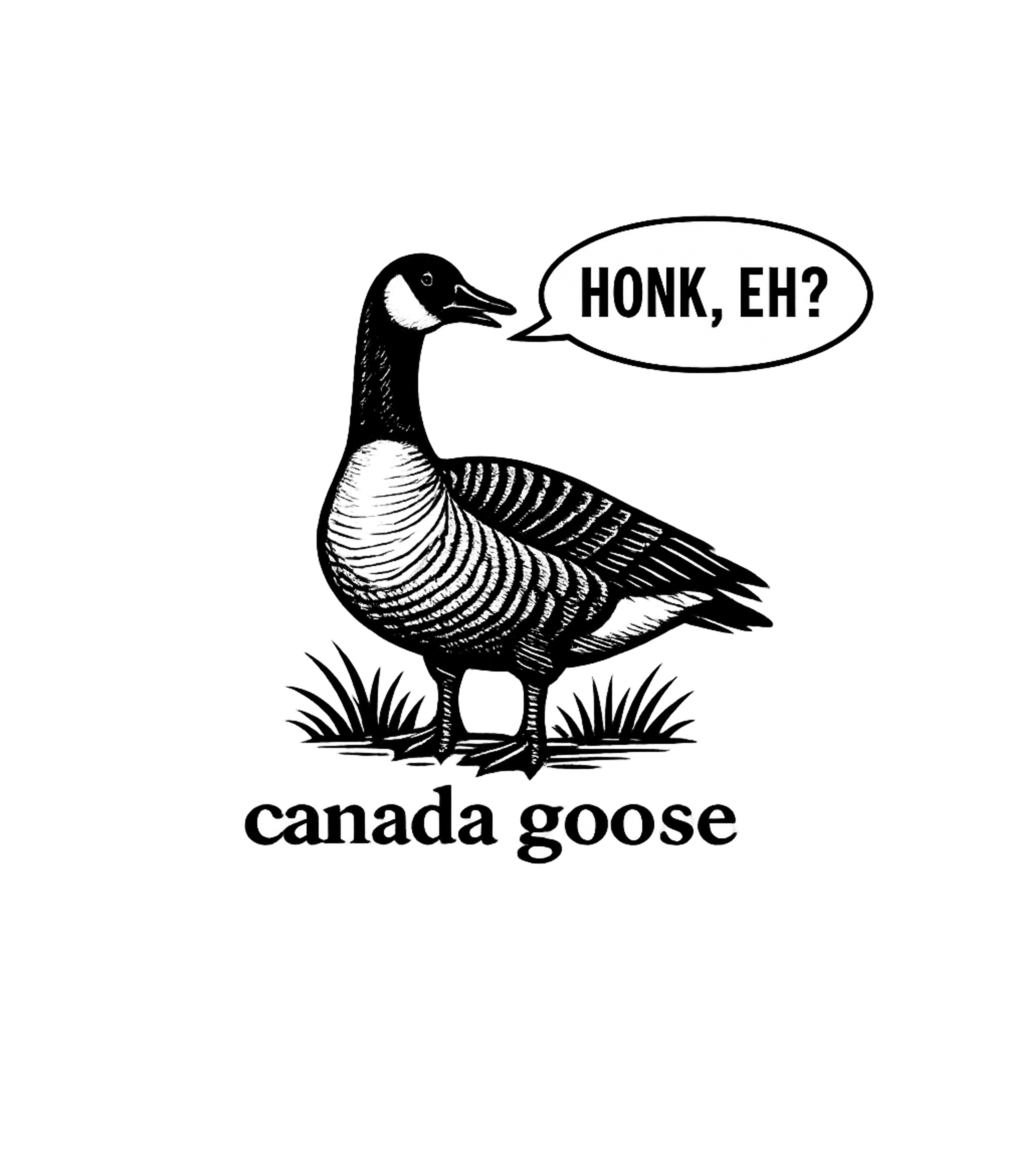 Honk Eh Goose Wildlife Premium T-Shirt featuring This fun graphic features a goose asking "Honk, Eh?" in a pl – designed by Geoff Brown @ SunFrog Honk Eh Goose Wildlife Premium T-Shirt featuring This fun graphic features a goose asking "Honk, Eh?" in a pl – designed by Geoff Brown @ SunFrog