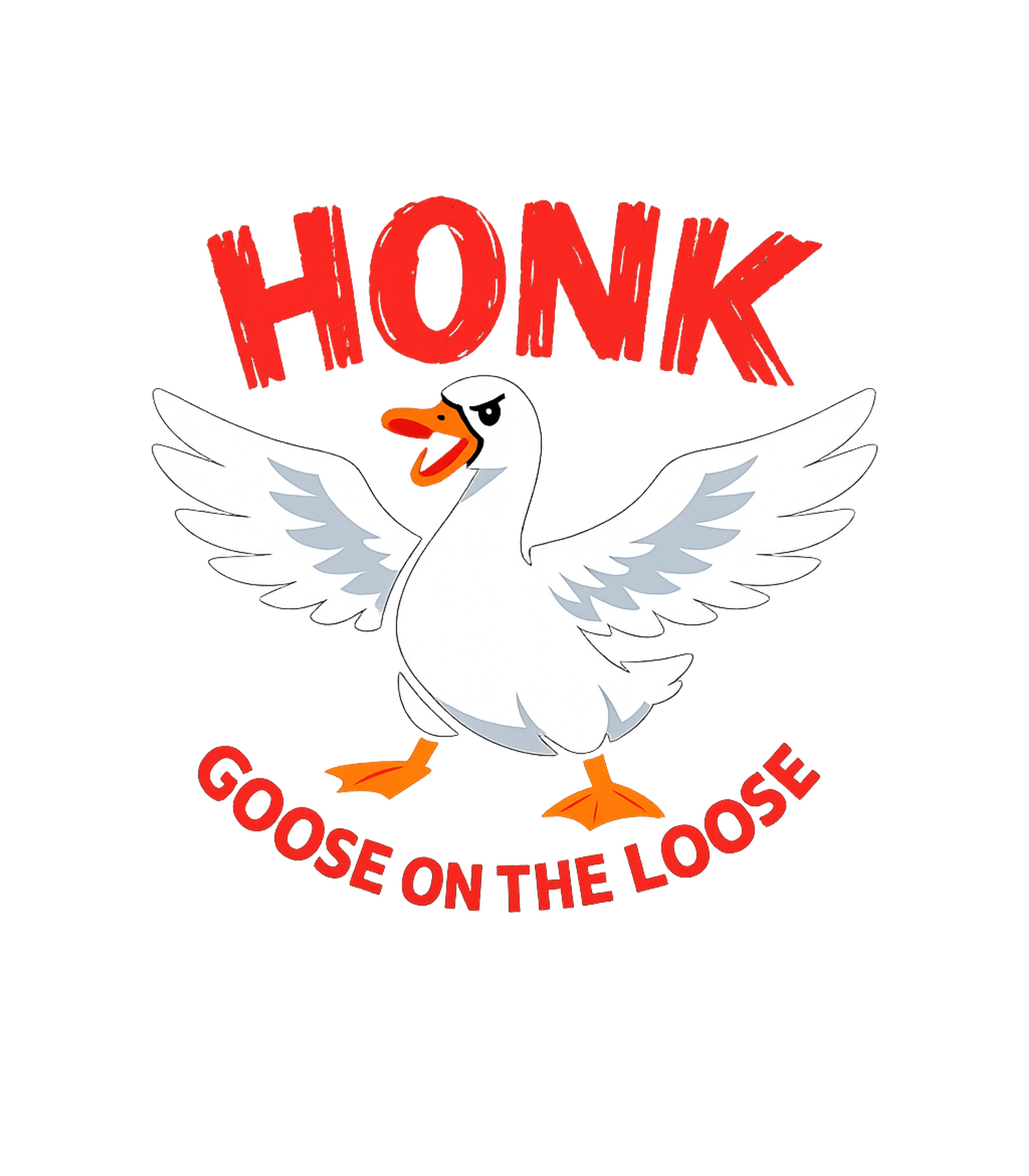 Honk Goose on Loose Wildlife Premium T-Shirt featuring This fun graphic features an angry goose declaring "HONK" wi – designed by Geoff Brown @ SunFrog Honk Goose on Loose Wildlife Premium T-Shirt featuring This fun graphic features an angry goose declaring "HONK" wi – designed by Geoff Brown @ SunFrog