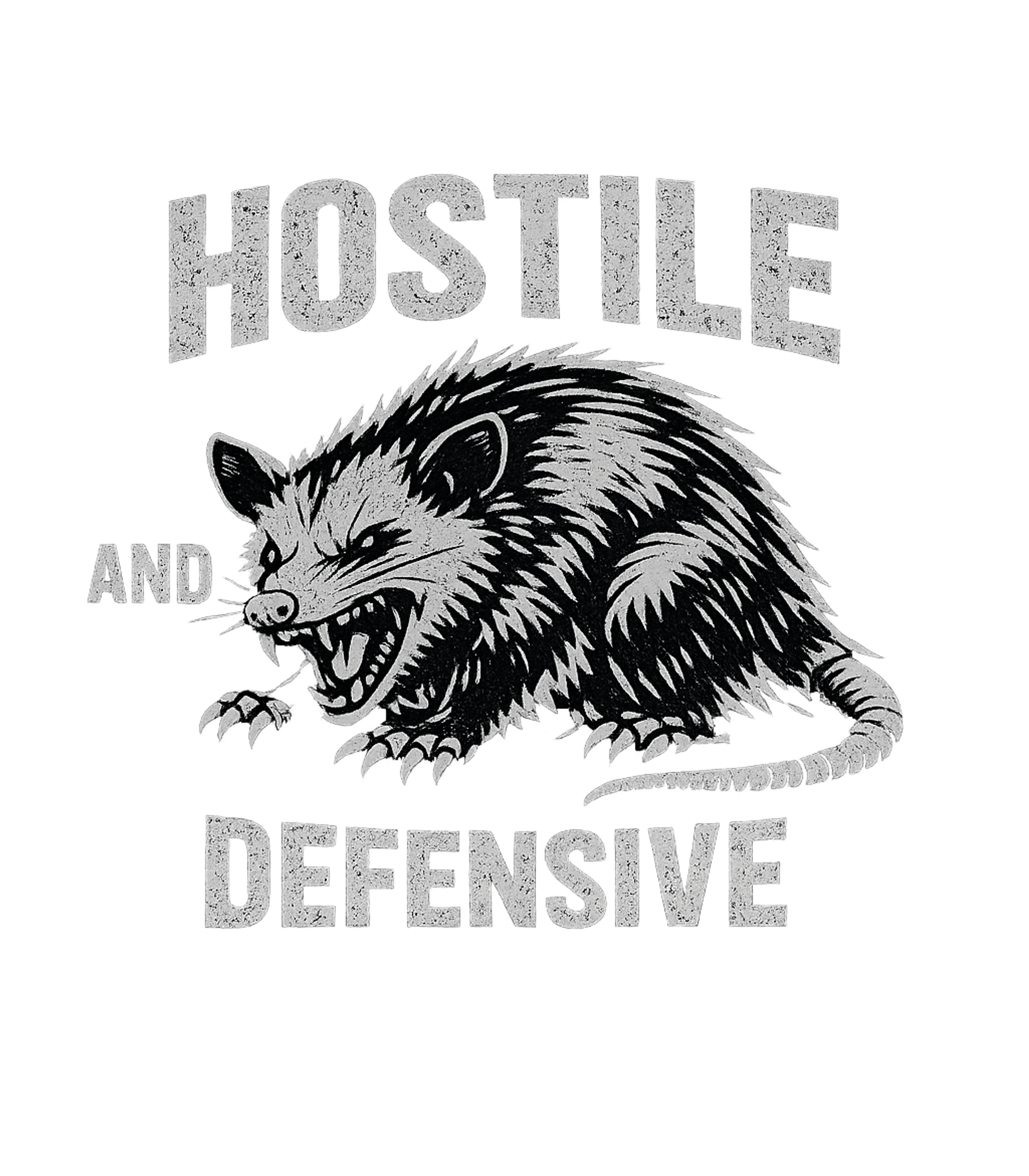 Hostile And Defensive Opossum Wildlife Premium T-Shirt featuring Embrace your inner feisty spirit with this distressed graphi – designed by Geoff Brown @ SunFrog Hostile And Defensive Opossum Wildlife Premium T-Shirt featuring Embrace your inner feisty spirit with this distressed graphi – designed by Geoff Brown @ SunFrog