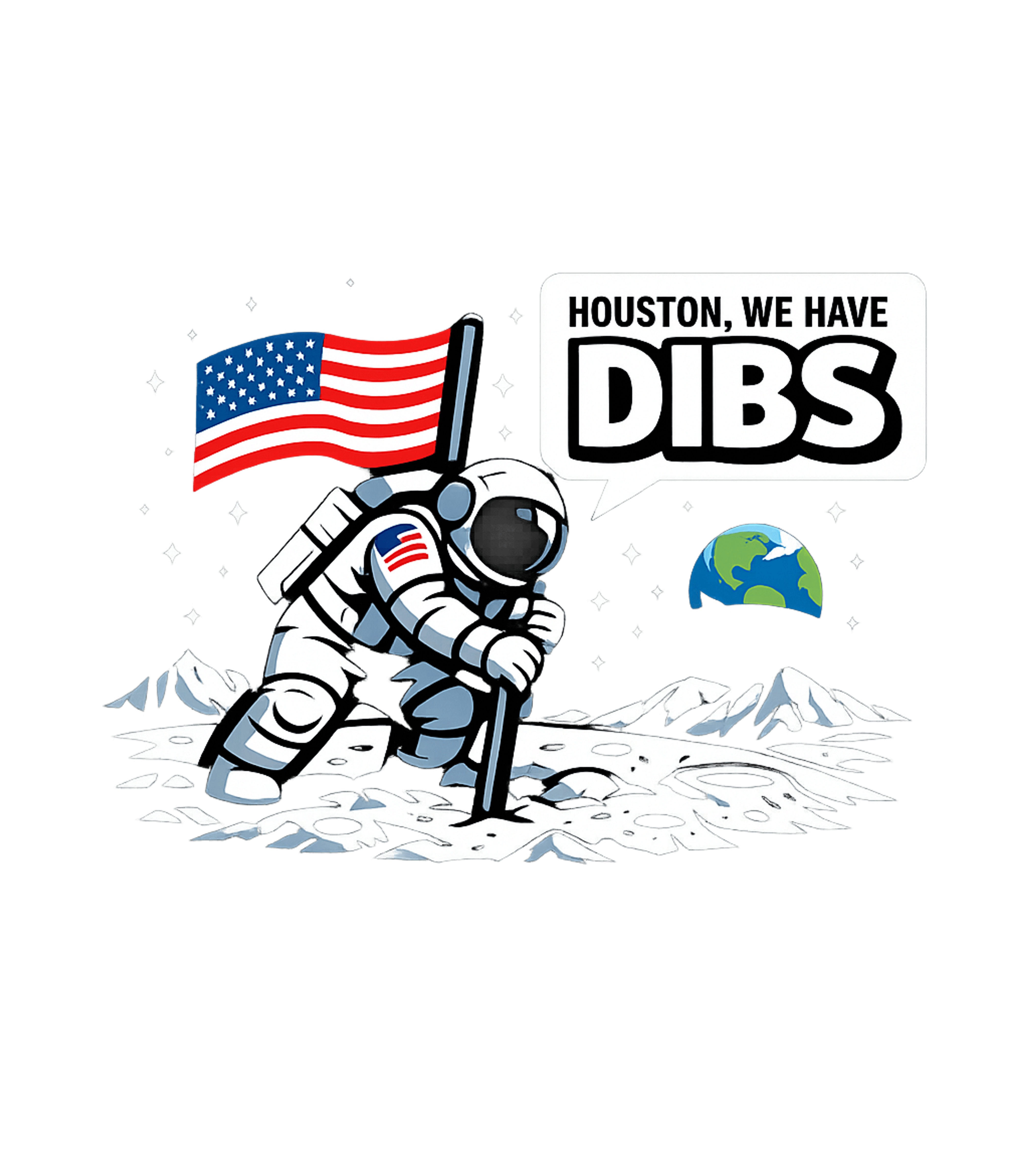 Houston We Have Dibs American Flag Tank Top featuring This humorous graphic features an astronaut planting an Amer – designed by Geoff Brown @ SunFrog Houston We Have Dibs American Flag Tank Top featuring This humorous graphic features an astronaut planting an Amer – designed by Geoff Brown @ SunFrog